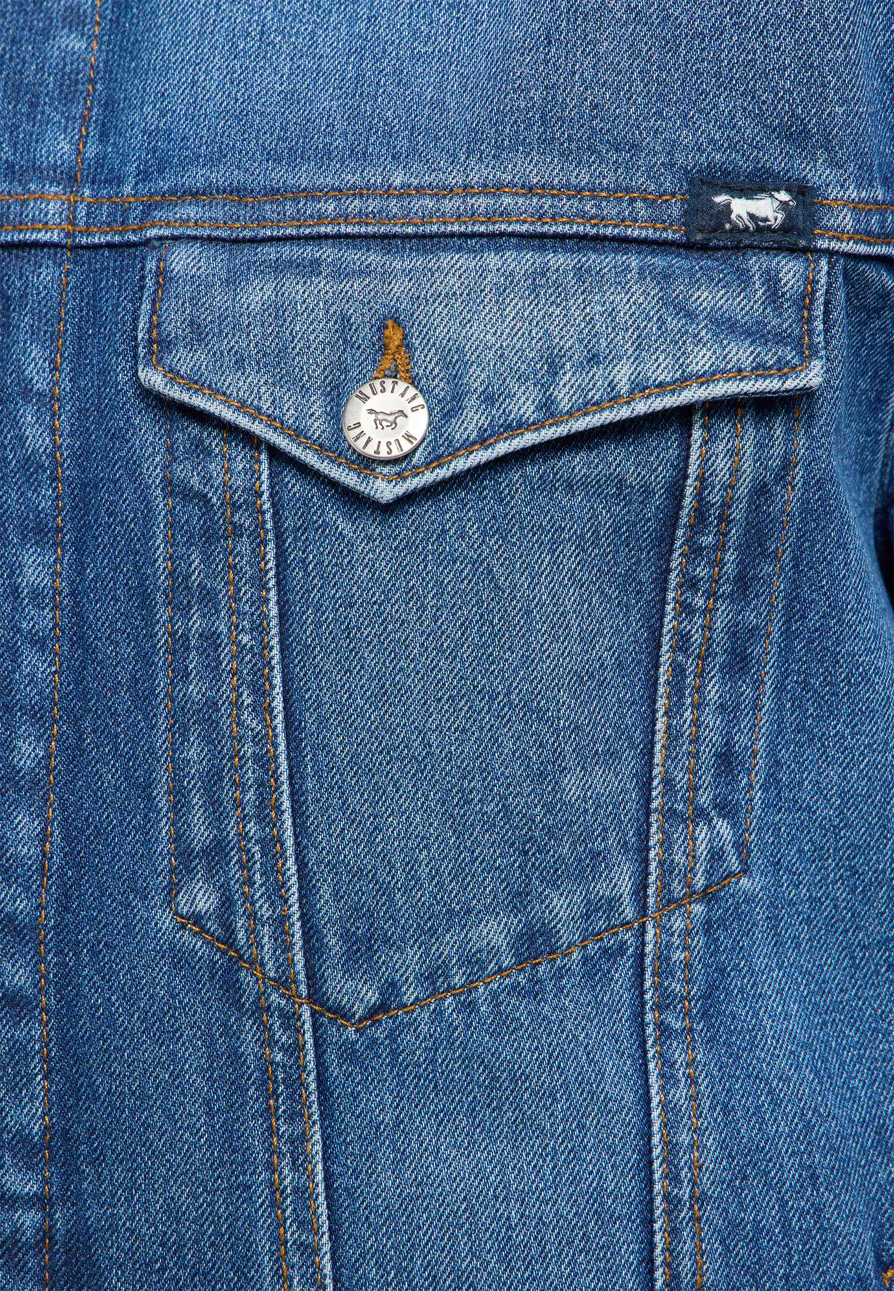 Jeans, Denim, Tasche/Brusttasche?, Metallknopf, Steppung