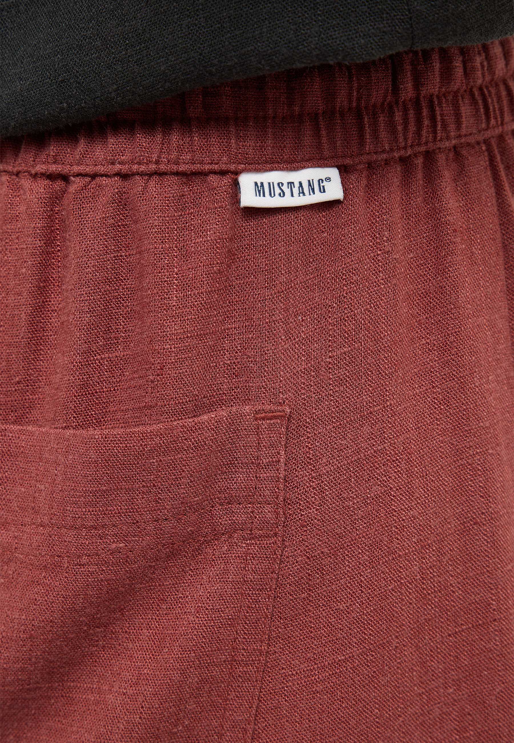 mustang, loungewear, pants, red, linen-like