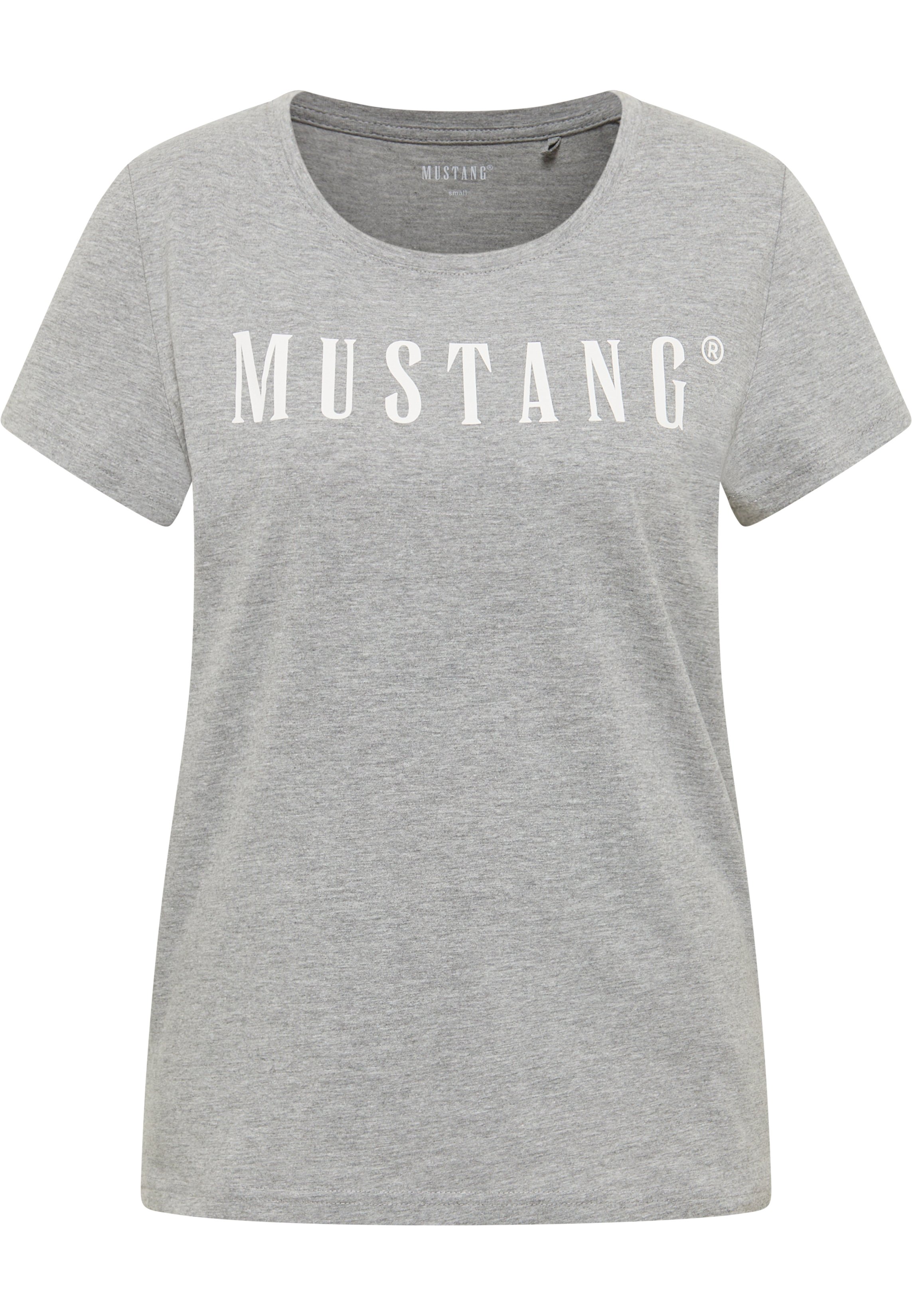 Mustang Damen T-Shirt Style Alma, grau meliert