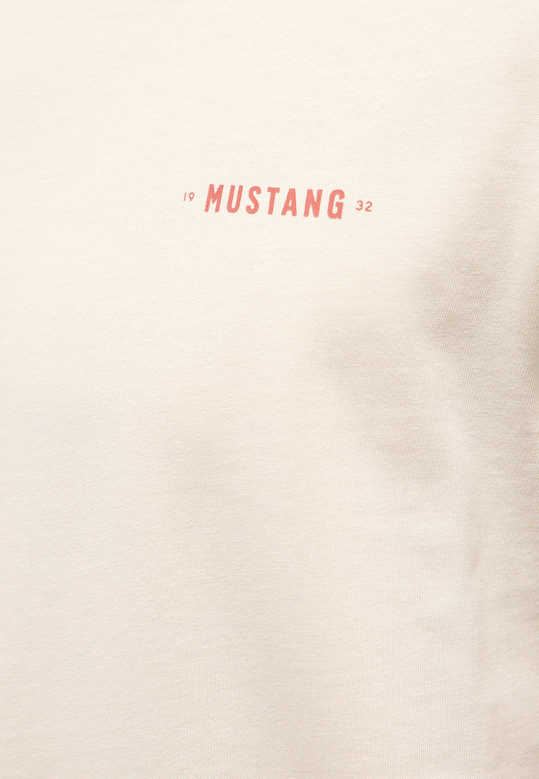 Mustang, T-Shirt, Beige, Print, Logo