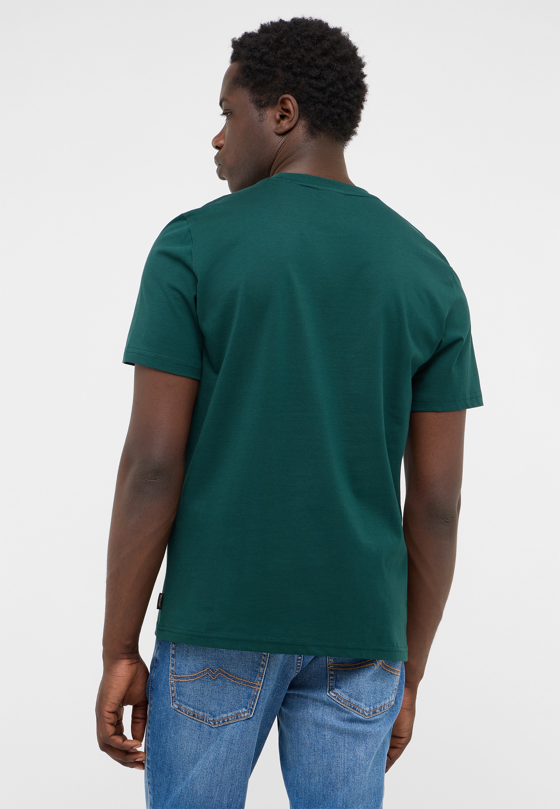 T-Shirt, Kurzarm, Uni, Rundhals, Grün
