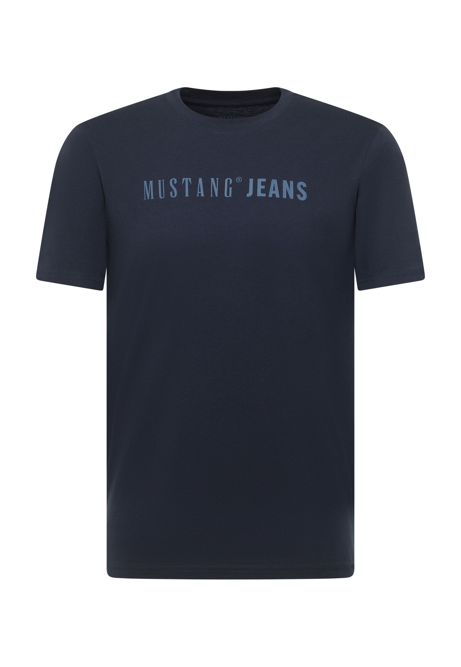 T-Shirt, Kurze Ärmeln, Rundhals, Navy, Mustang Jeans