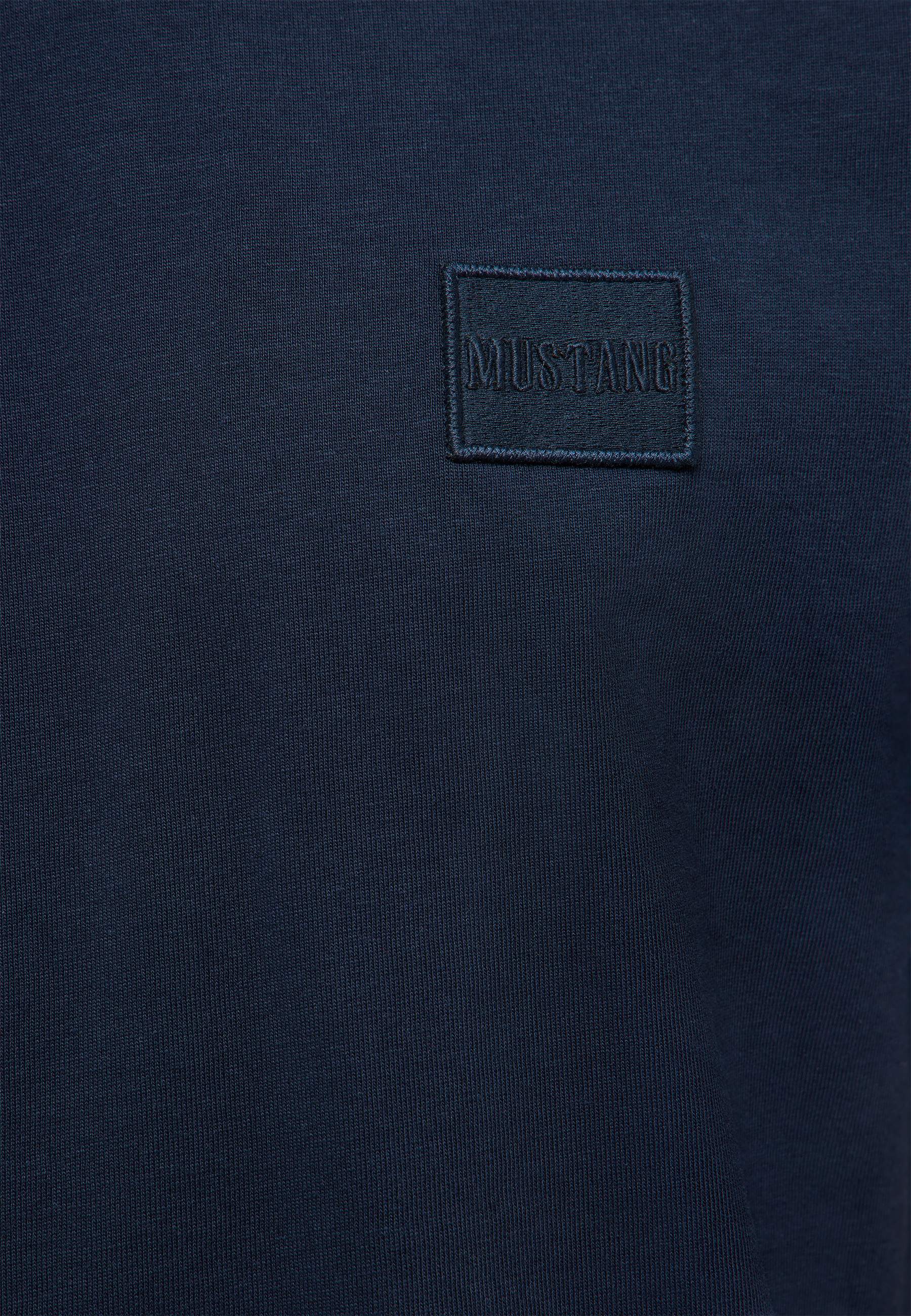 t-shirt, marineblau, Aufnäher, Logo, Baumwolle
