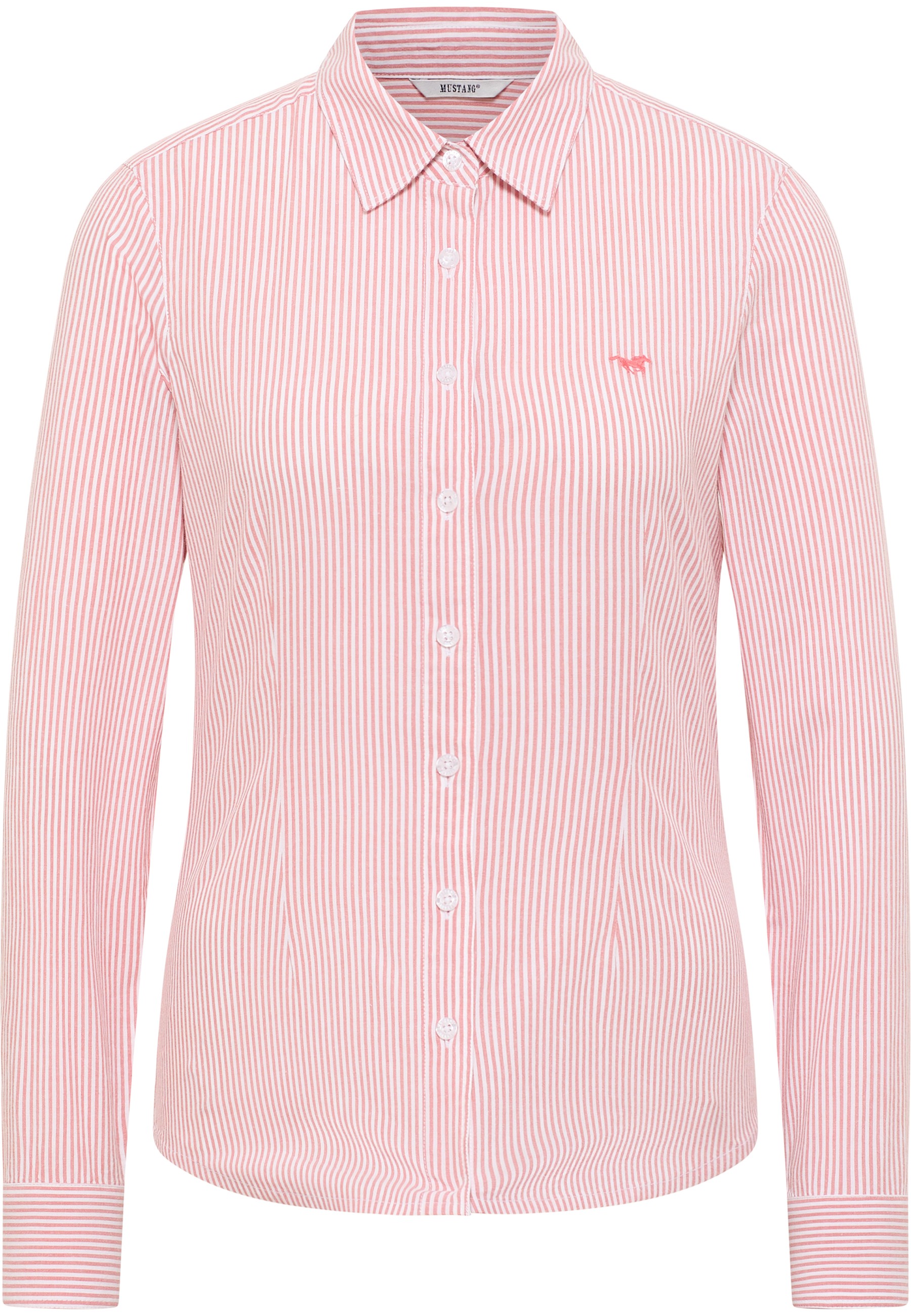 Mustang Damen Langarmbluse Style Allegheny, rosa