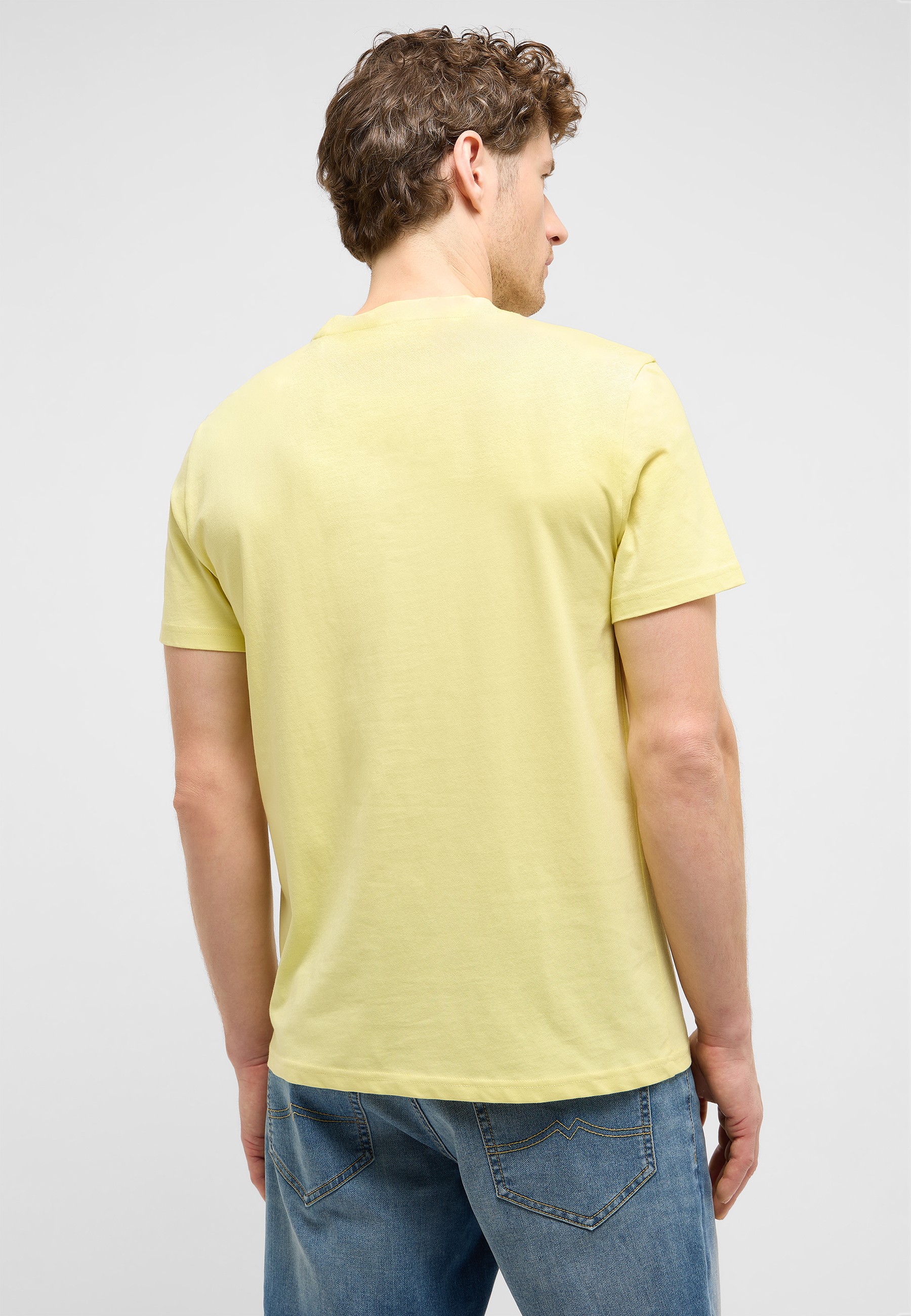 T-Shirt, Kurzarm, Gelb, Rundhals, Unifarben