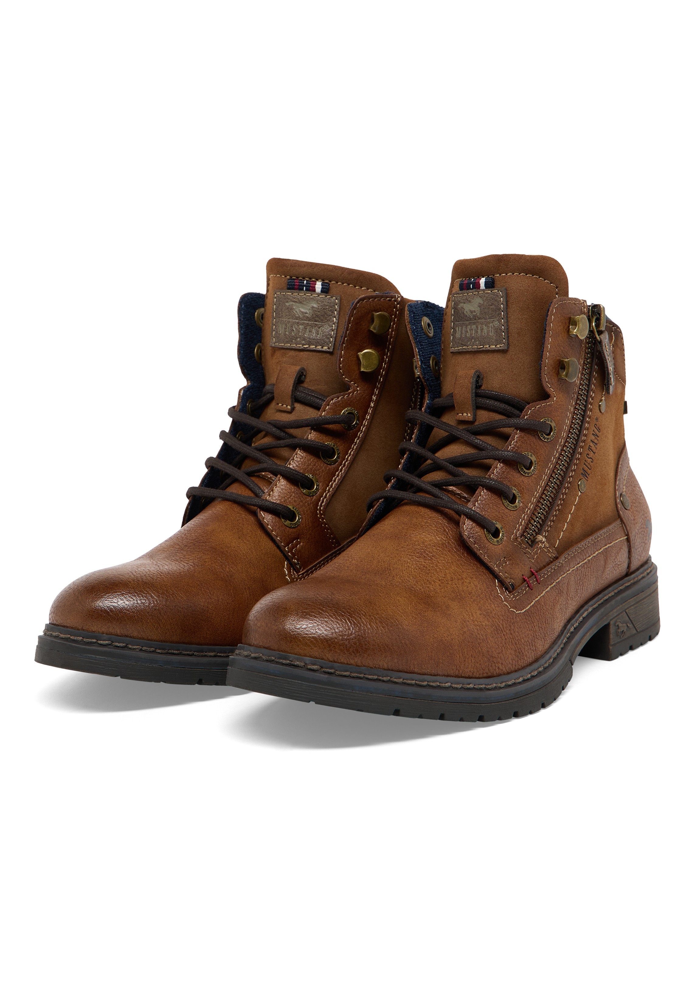 Stiefel, Lederstiefel, Schnürstiefel, Gebrauchsstiefel, Braun Lederstiefel
