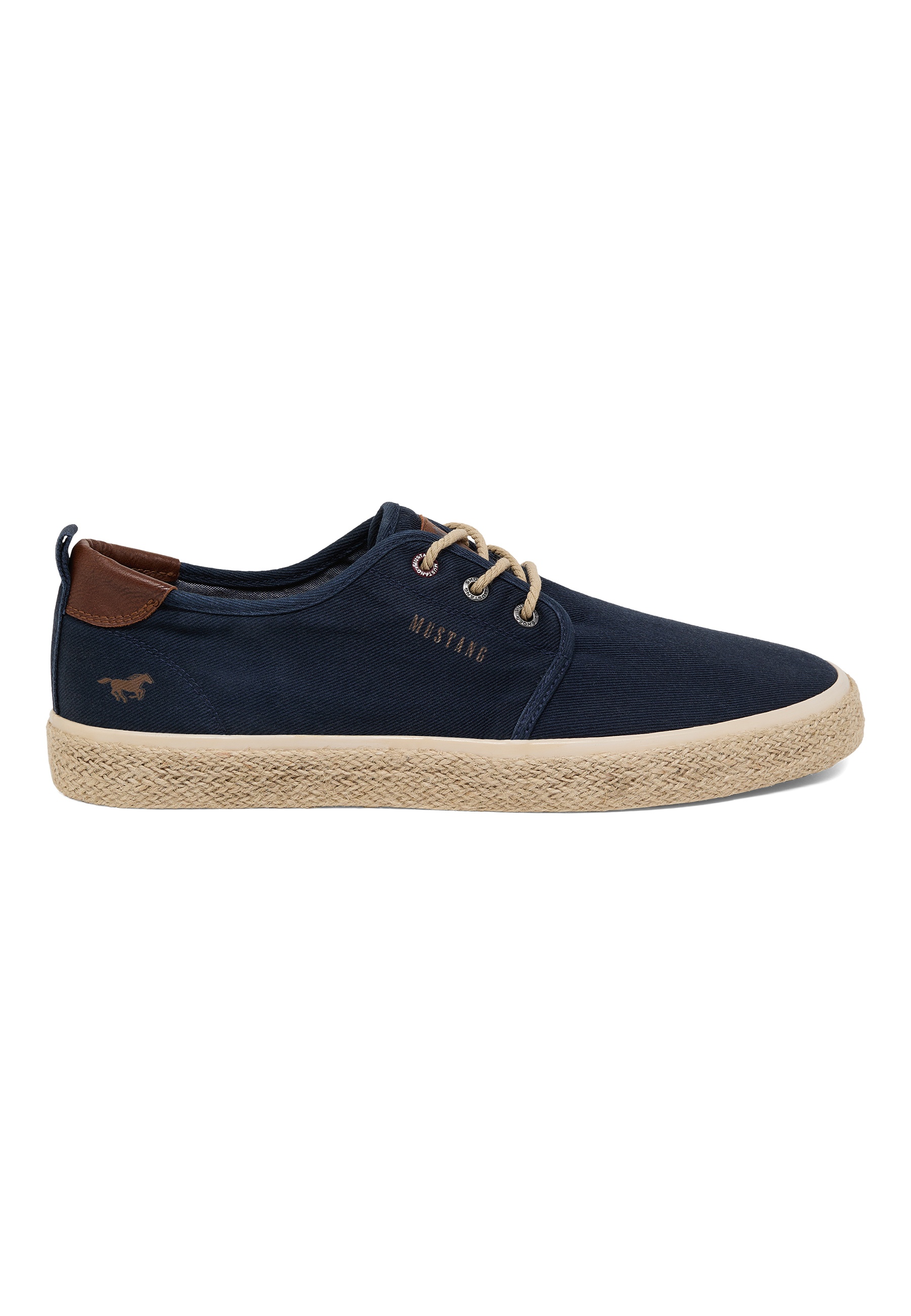 Sneaker, Navy, Canvas, Schnürschuh, Espargelsohle