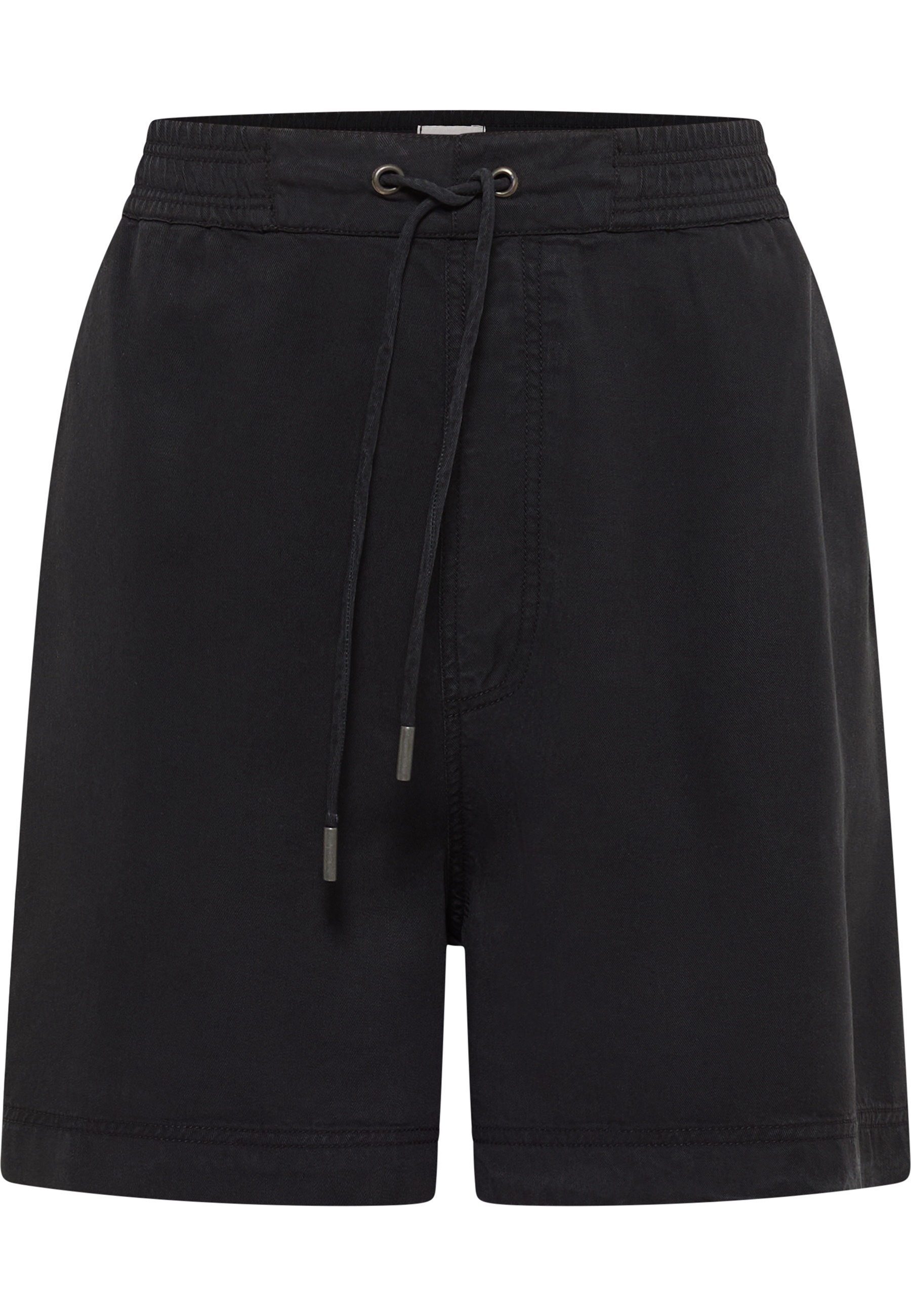 Shorts, Drawstring, Schwarz, elastischer Bund, Knie-Länge