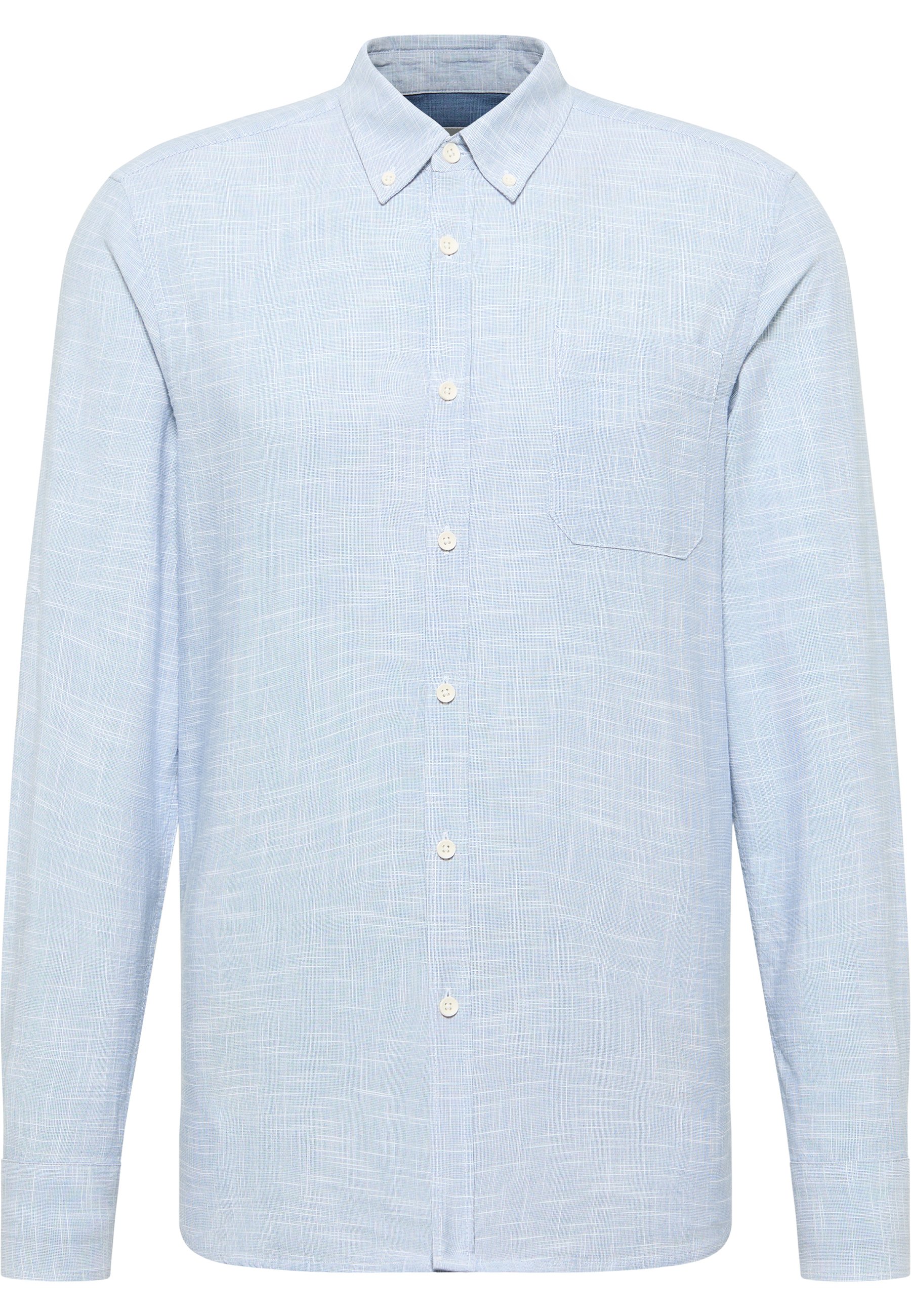 Mustang Herren Langarmhemd Style Rawlins, hellblau