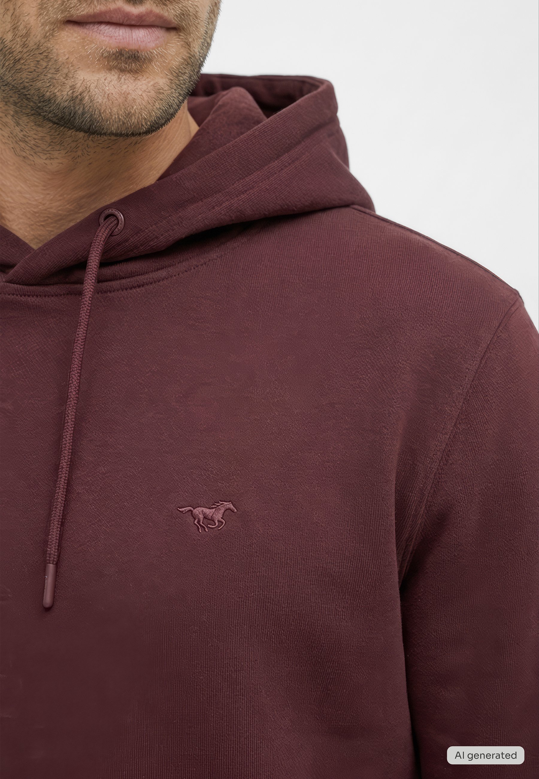 hoodie, maroon, hooded sweatshirt, logo embroidery, long sleeve