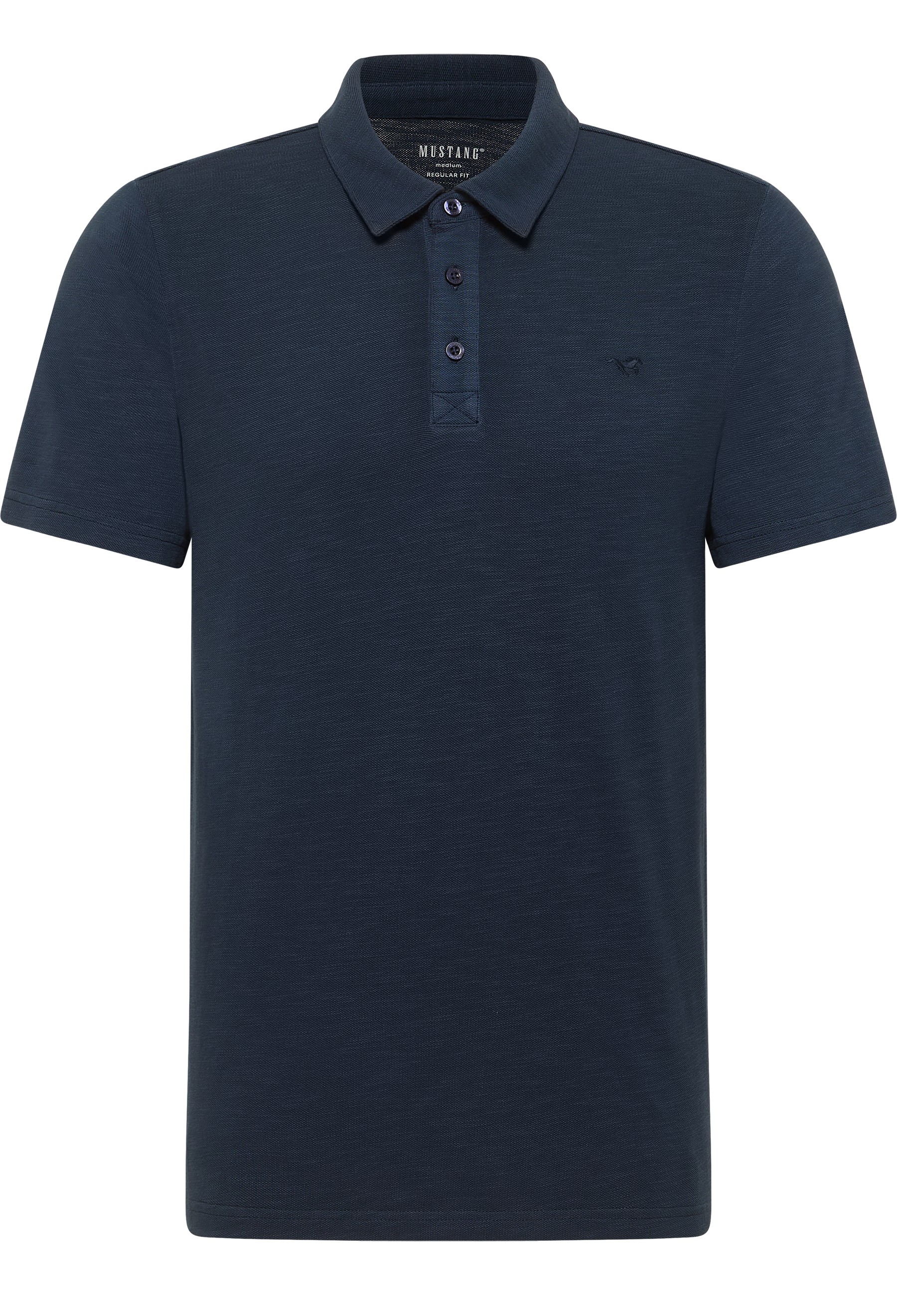 Polohemd, Navy, Kurzarm, Knopfleiste, Musterlos