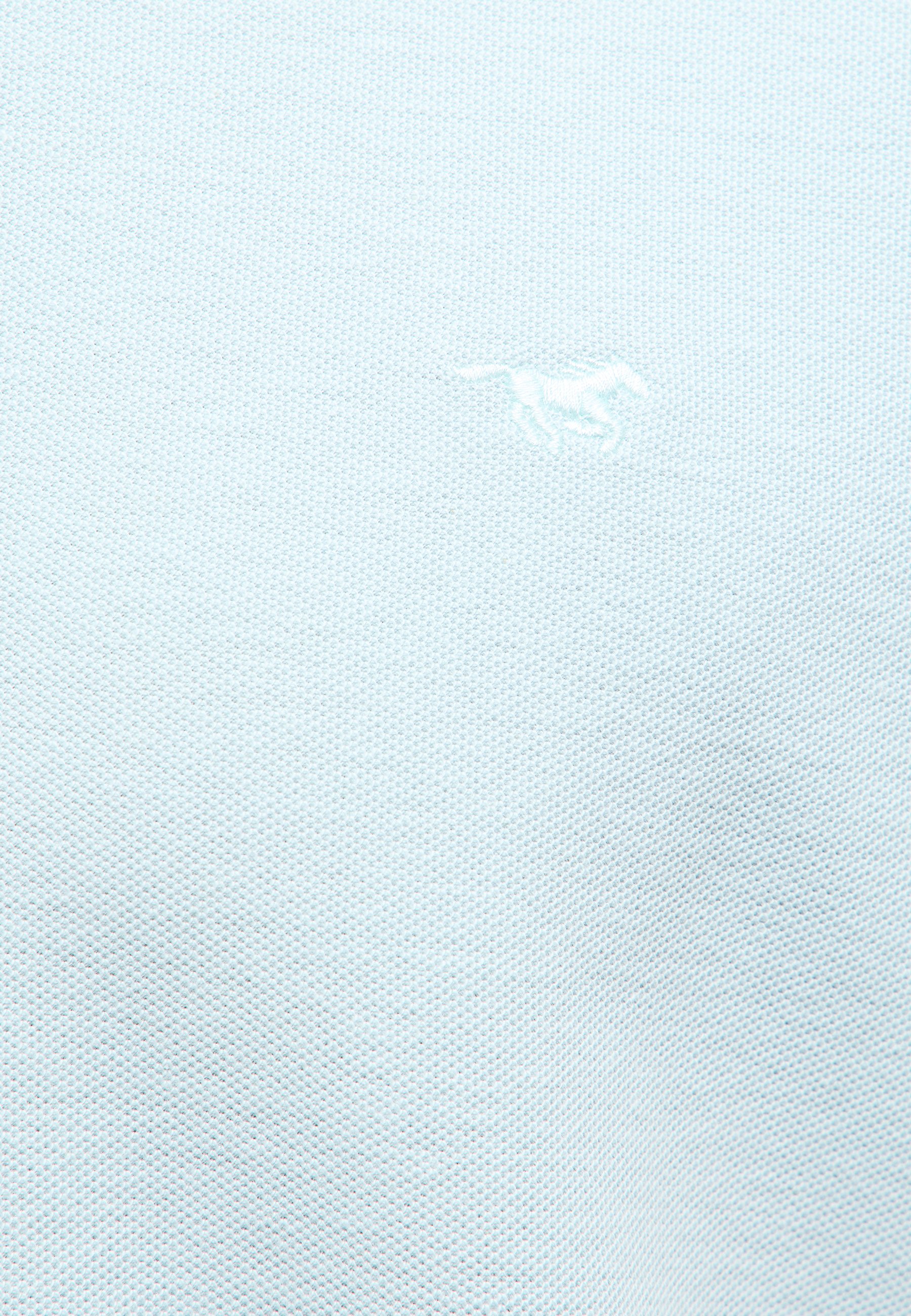 polohemd, hellblau, sticklogo, strukturierte stoff, kurzarm