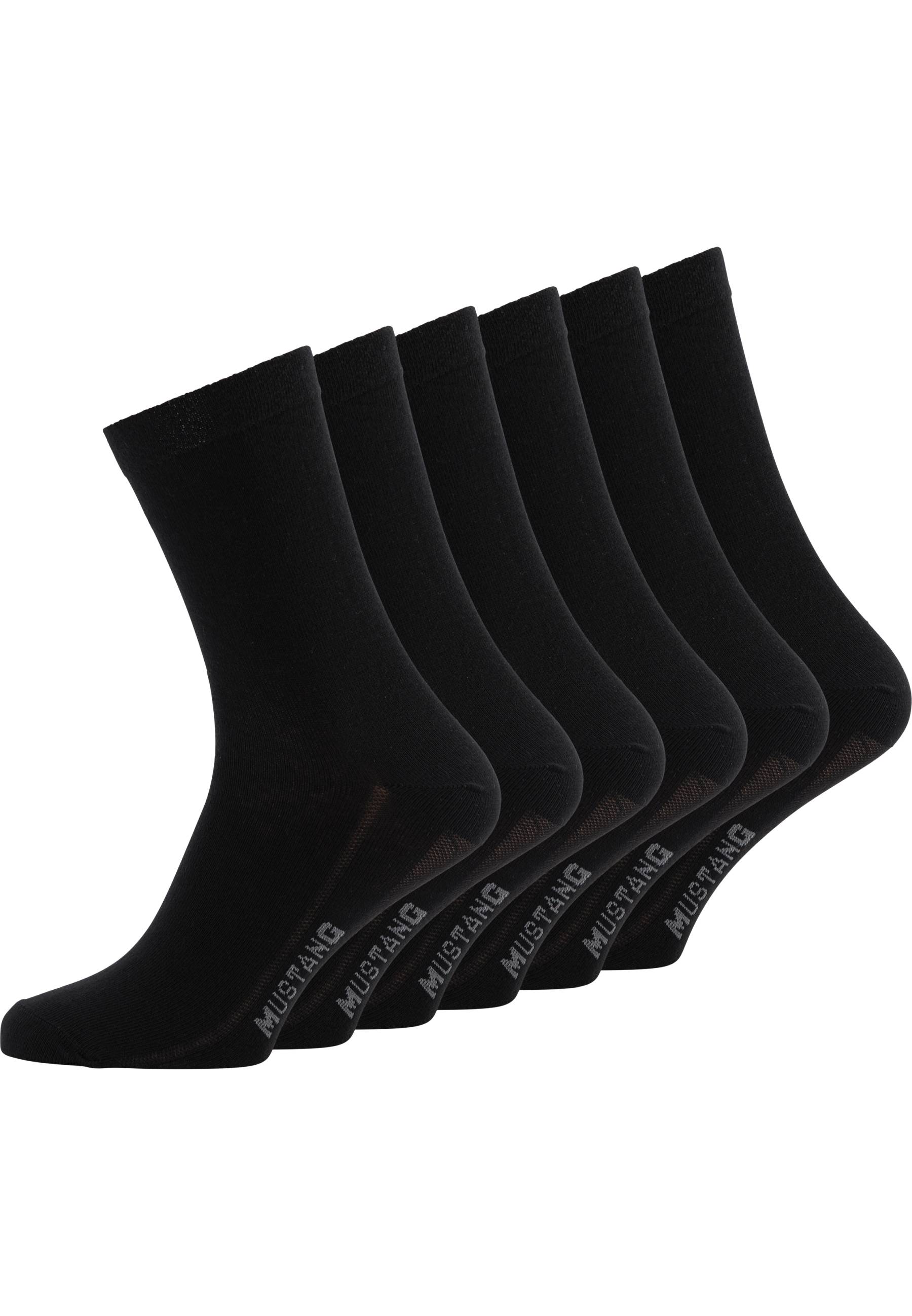 Socken, Stoffsocken, Schwarz, Crew-Socken, Mehrpackung
