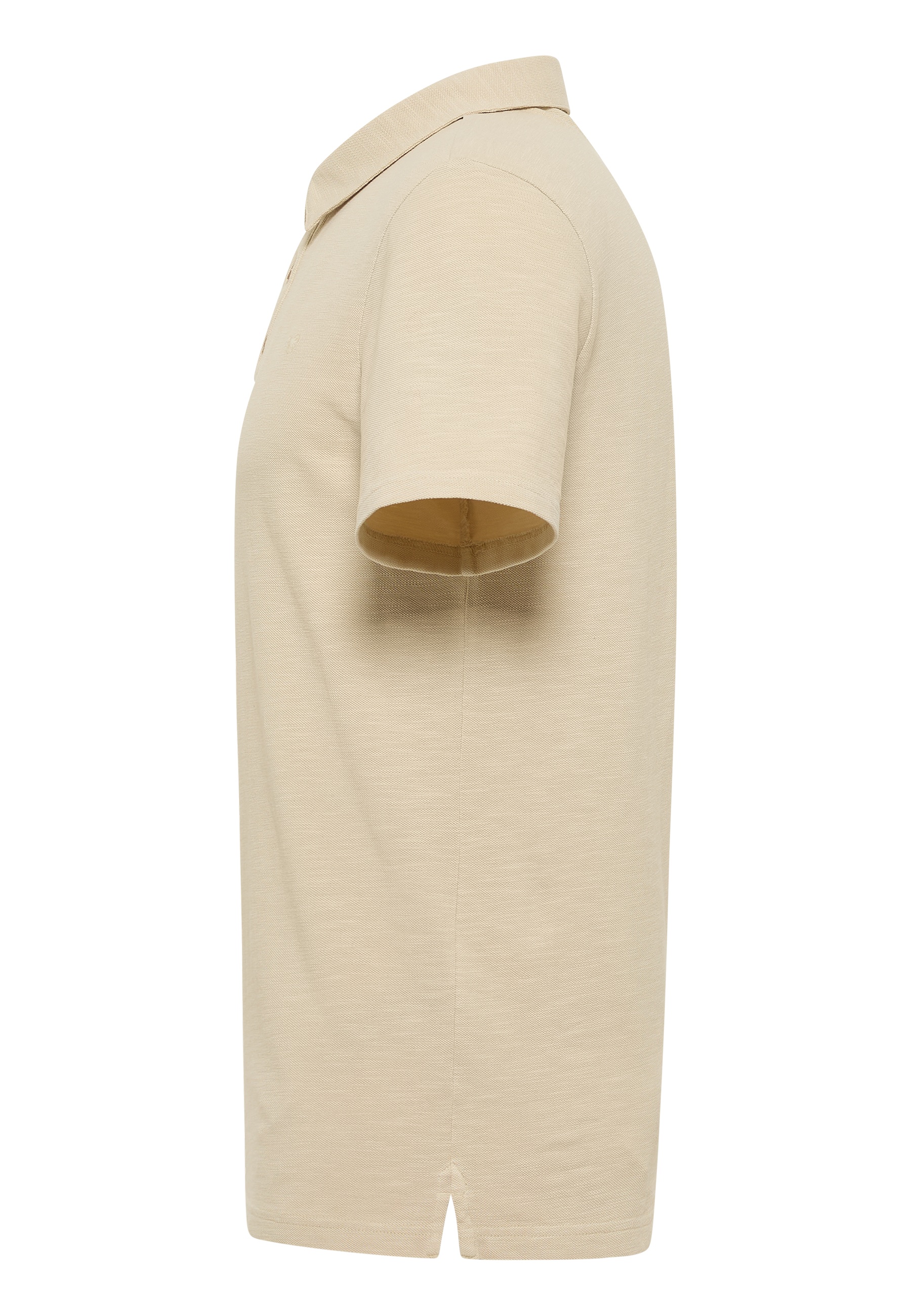 Polo-Shirt, Beige, Kurzarm, Kragen, Weiche-Konstruktion