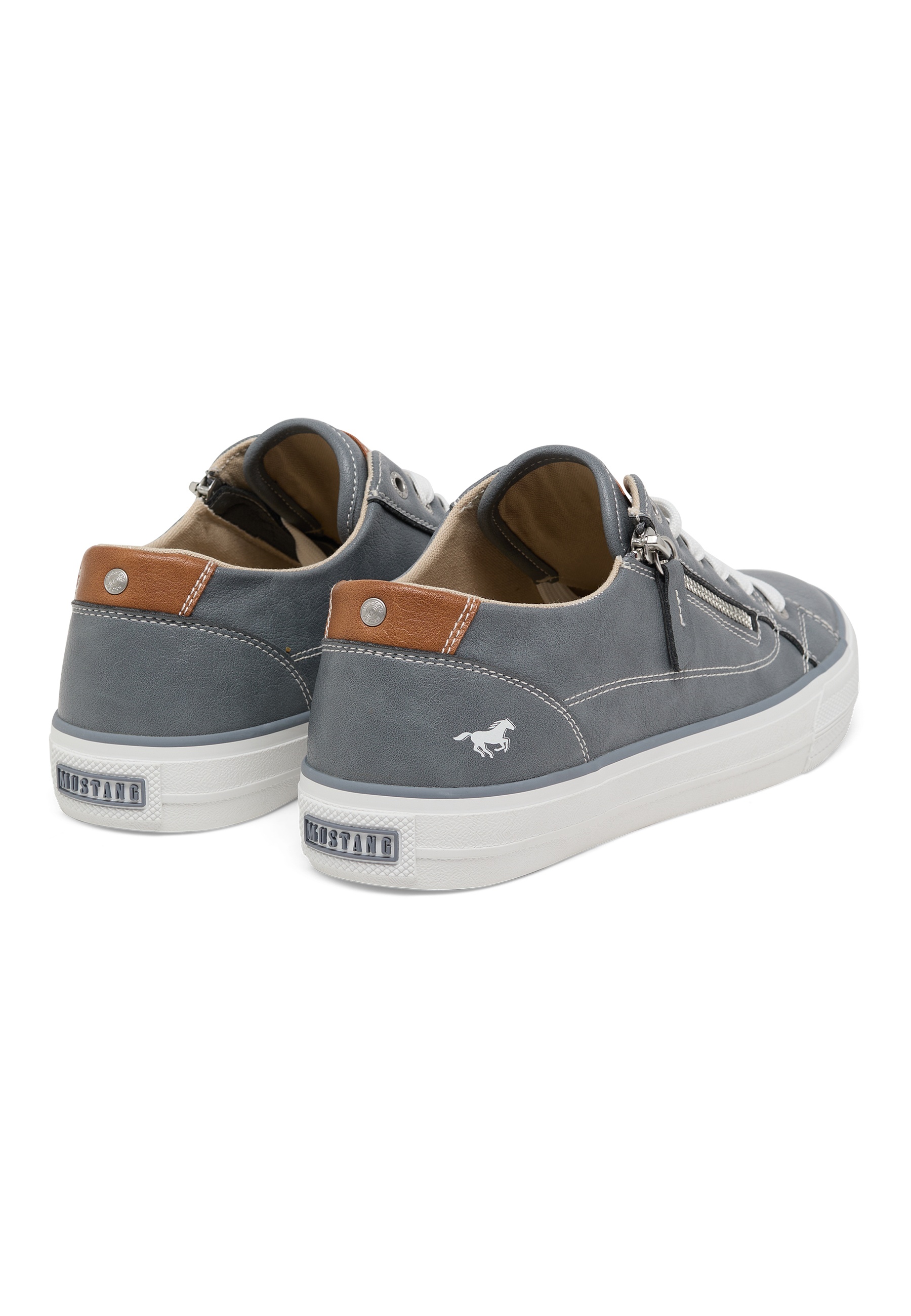 Sneaker, Casual, Grau, Reißverschluss-Sneaker, Mustang