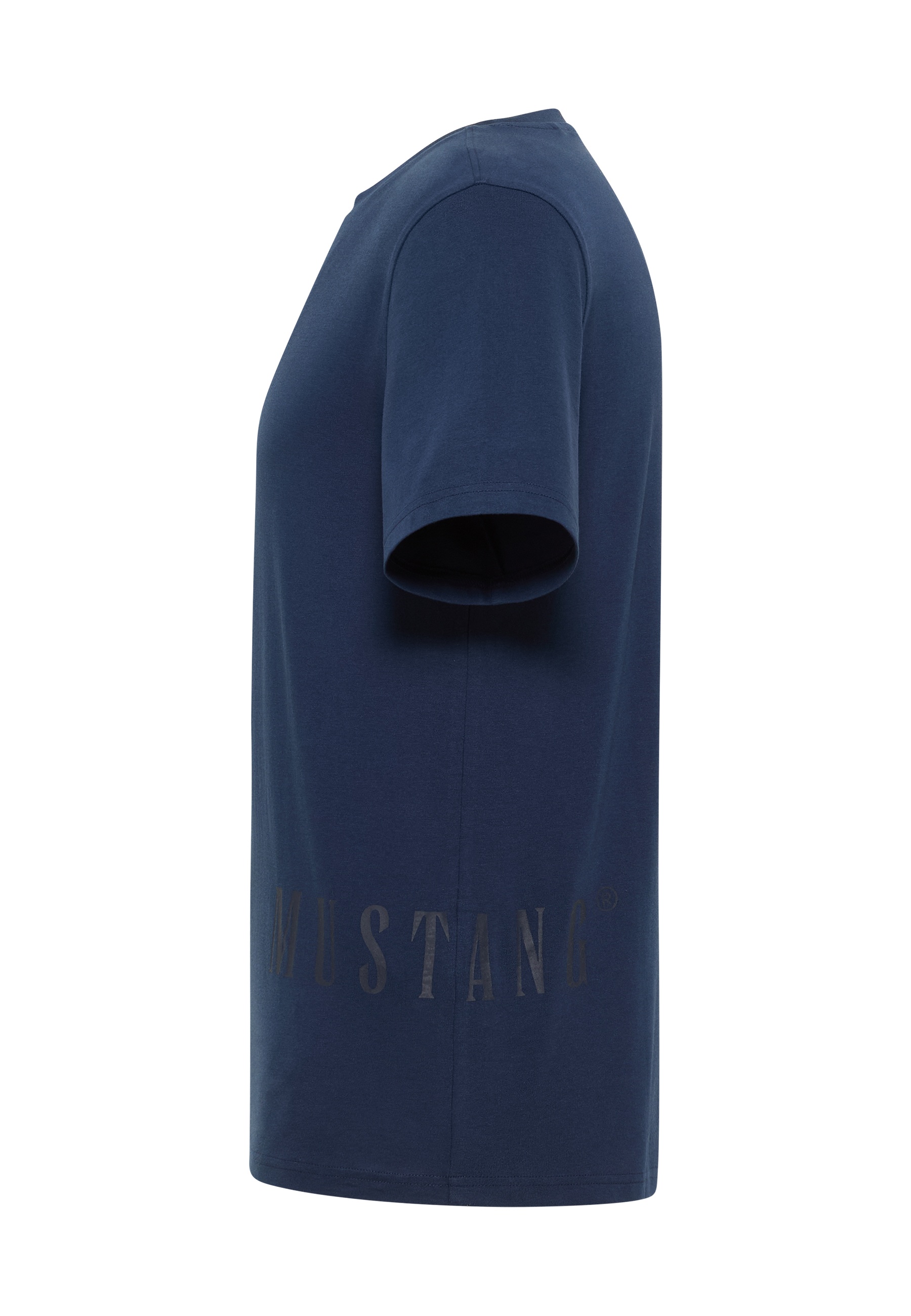 T-shirt, Kurzarm, Baumwolle, Uni-Farbe, blau