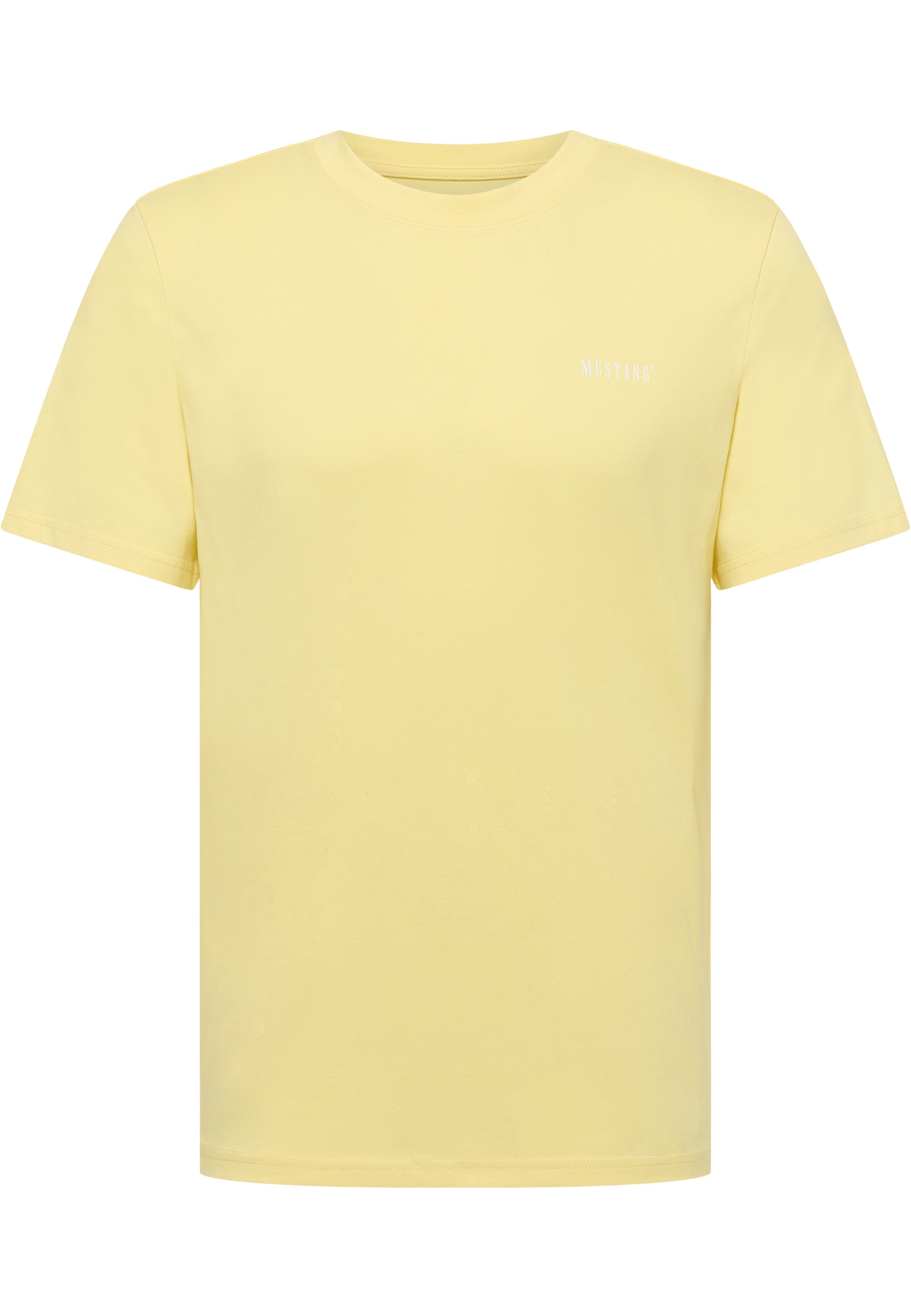 T‑Shirt, Kurzarm, Gelb, Rundhalsausschnitt, Mustang