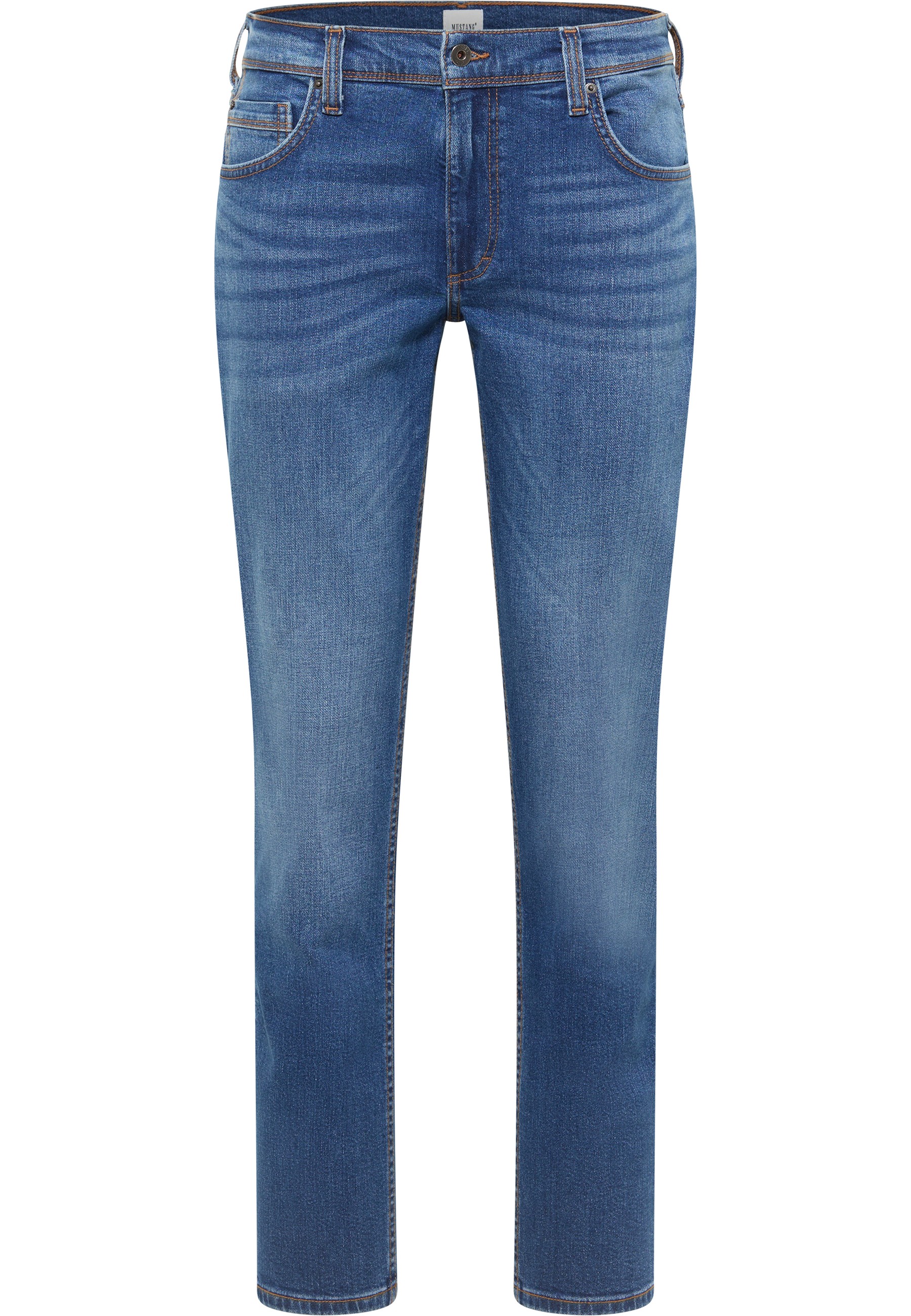 Mustang Herren Jeans Style Washington Straight, blau mittel