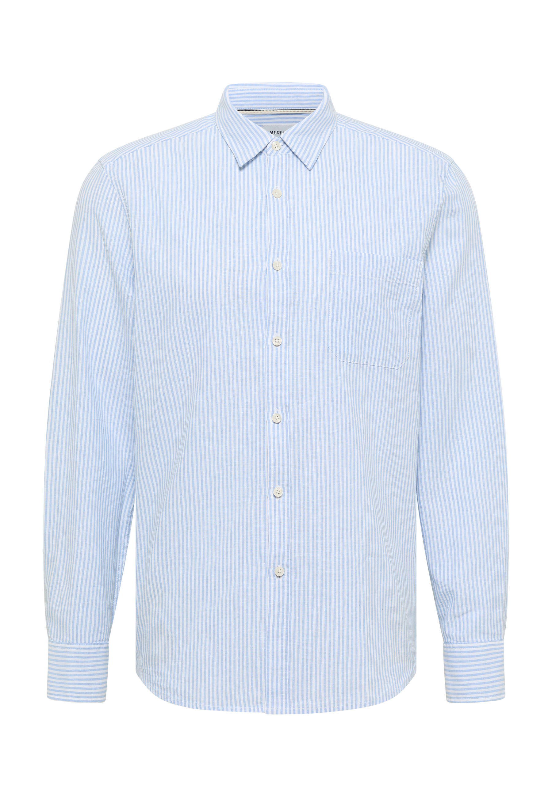 Mustang Herren Langarmhemd Style Richardson, blau