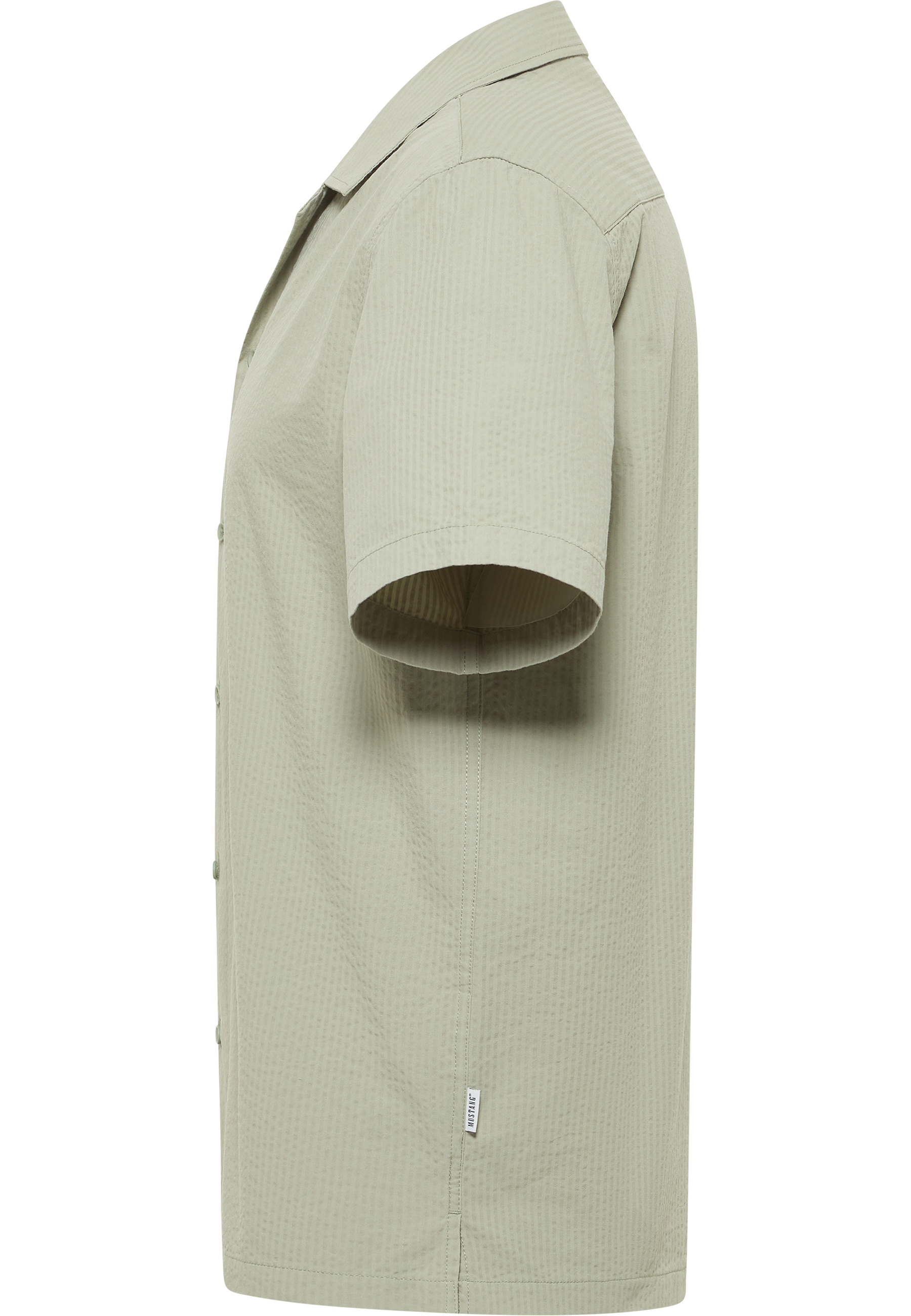 kurzarm, knopfleiste, beige, baumwolle, hemdenstoff
