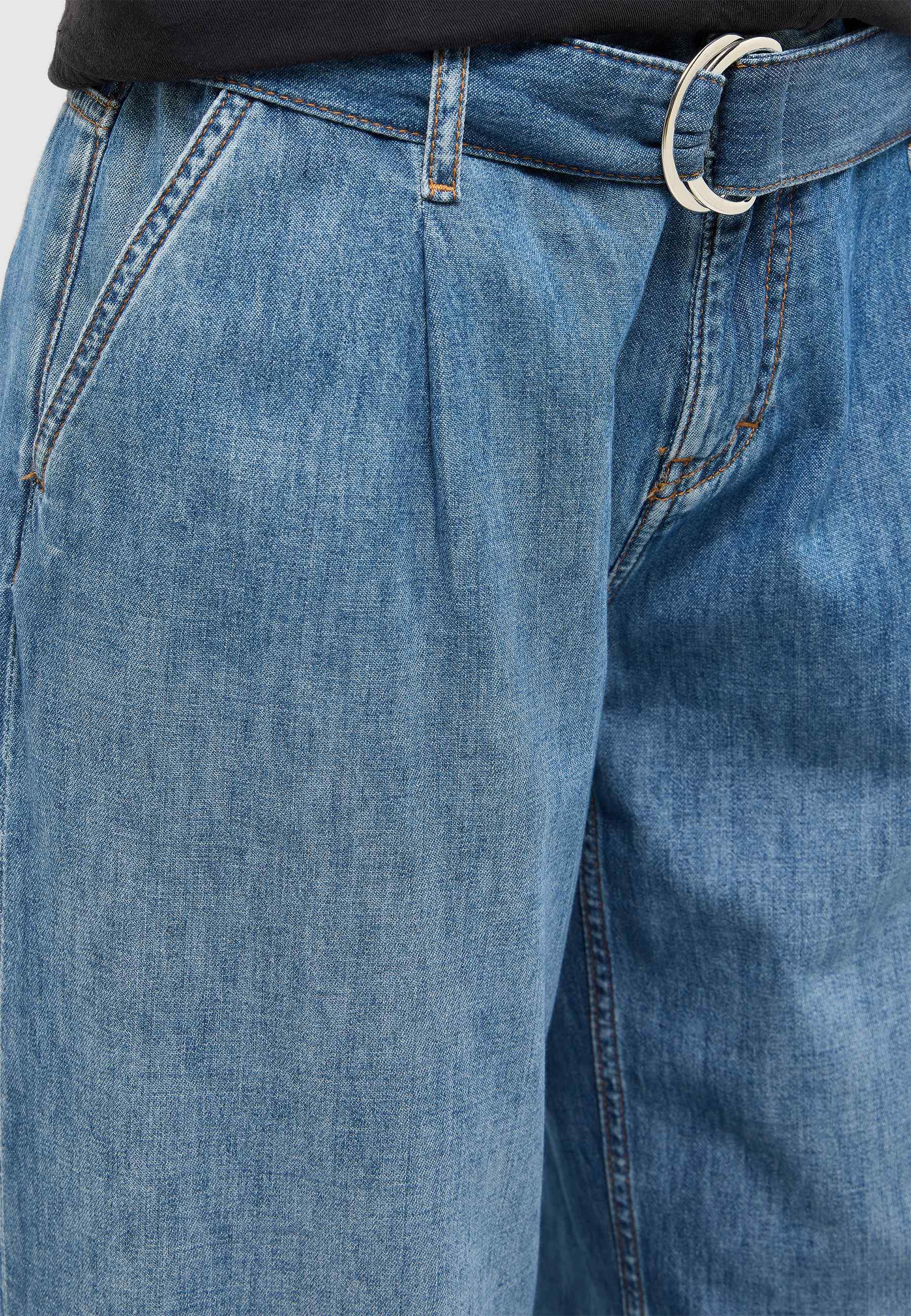 Jeans, Jeanshose, Gürtel, Blue denim, Hochbund?