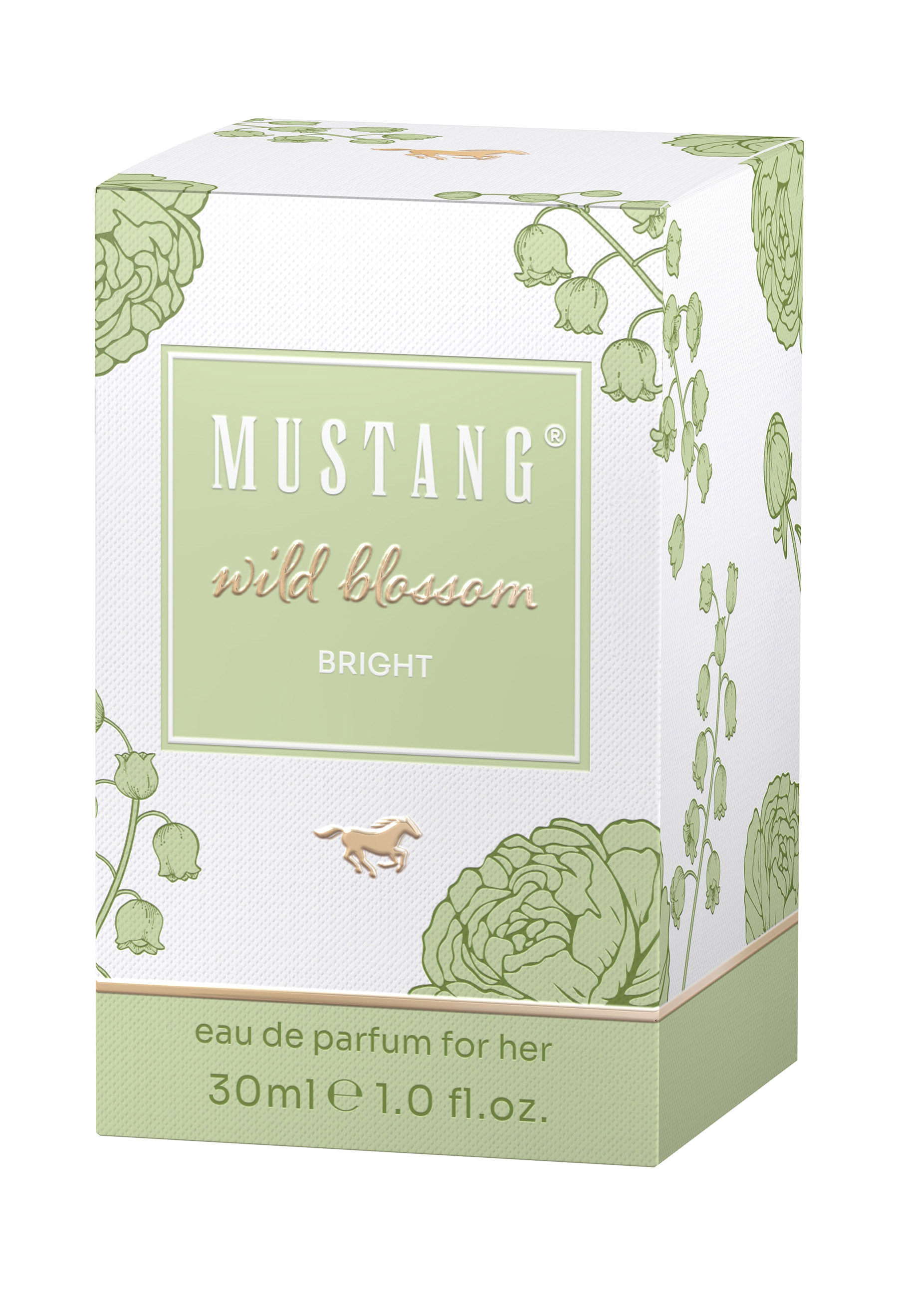 eau de parfum, parfum box, blattgrün, blume-muster, 30 ml
