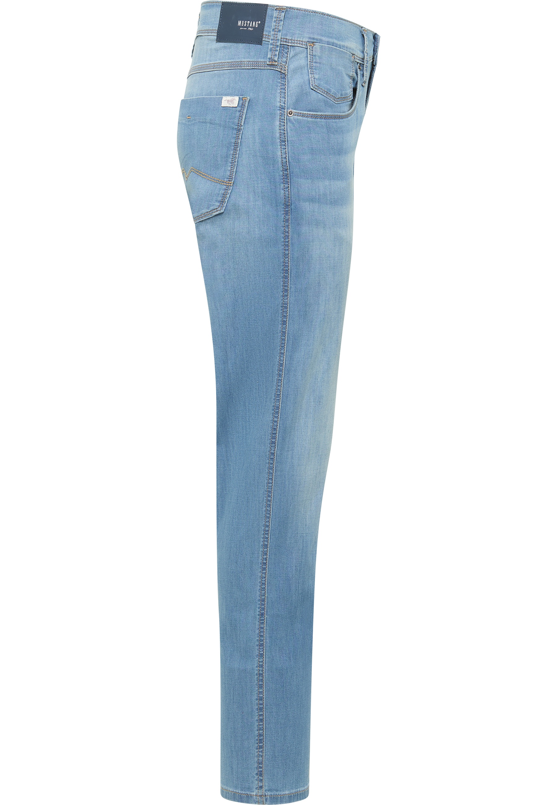 jeans, hellblau, Denim, gerade Passform, Taschenkante