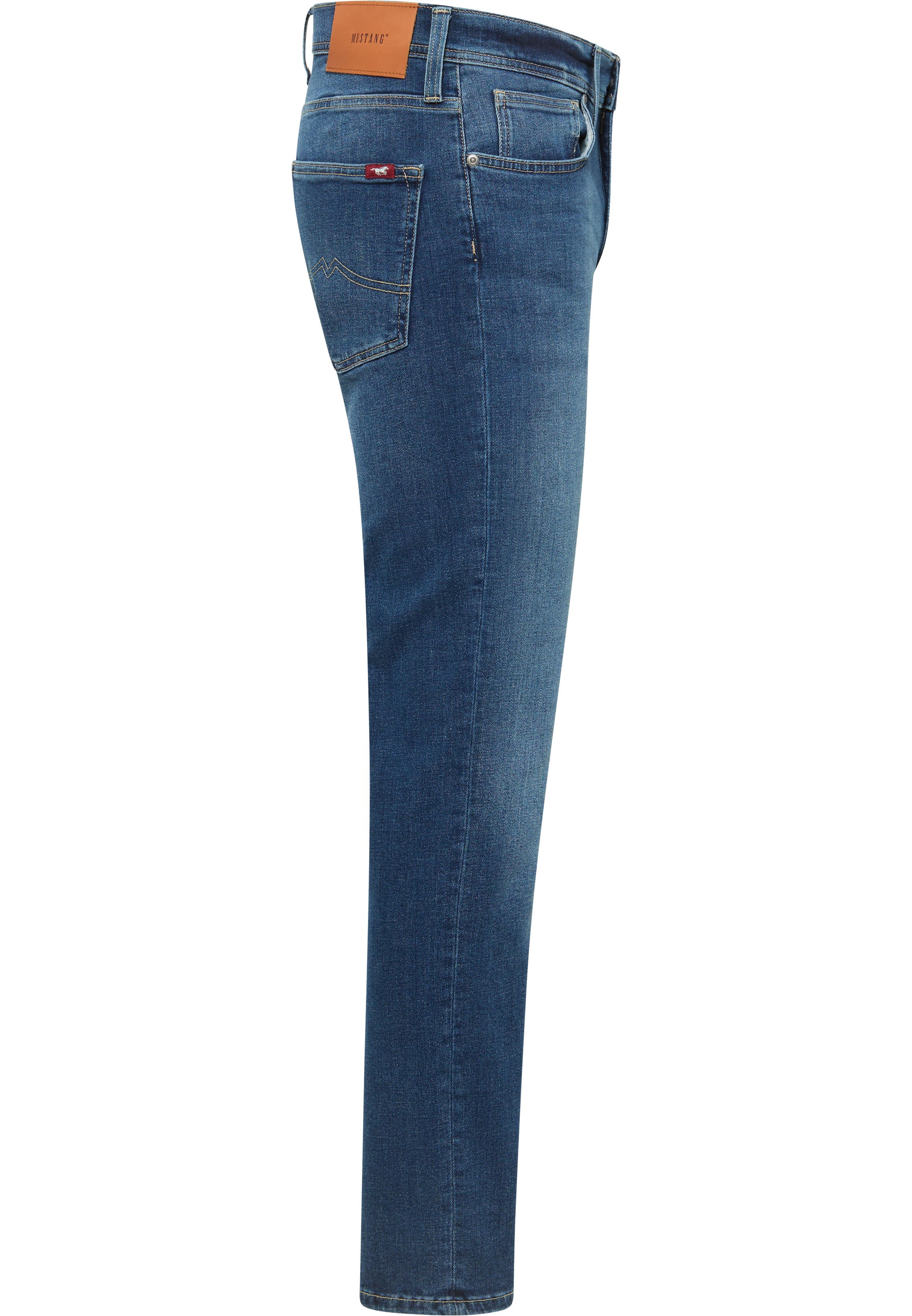 Jeans, Denim, Slim Fit, Blau, Hintertaschen-Stich