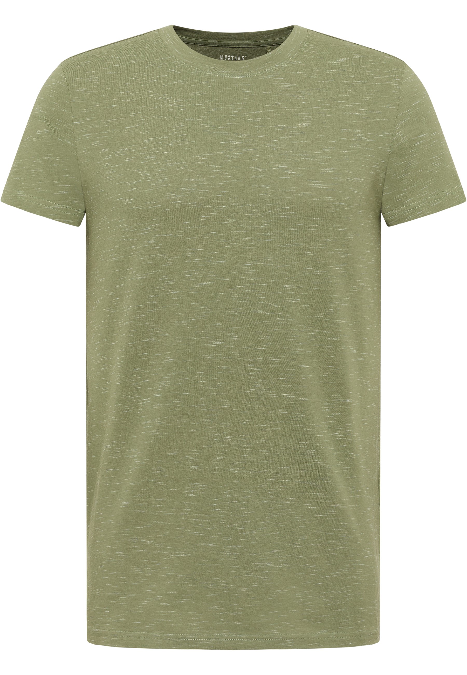 t-shirt, kurzarm, grün, heather, rundhals