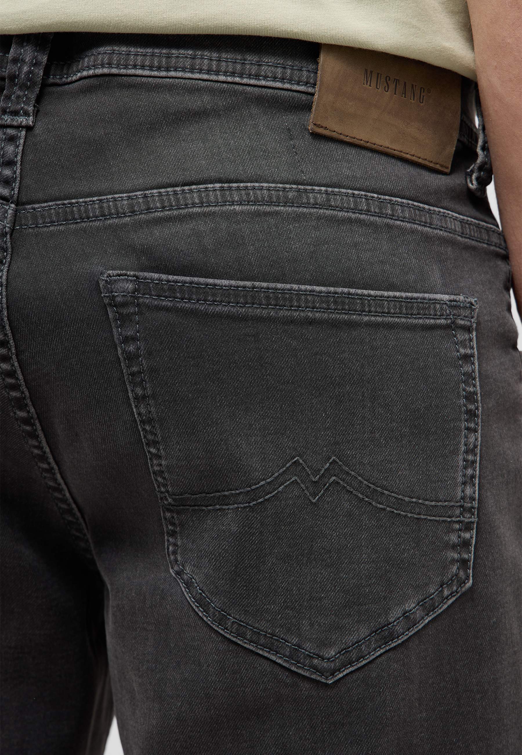 Jeans, Back Pocket, Denim, Schwarz, Taillenlabel