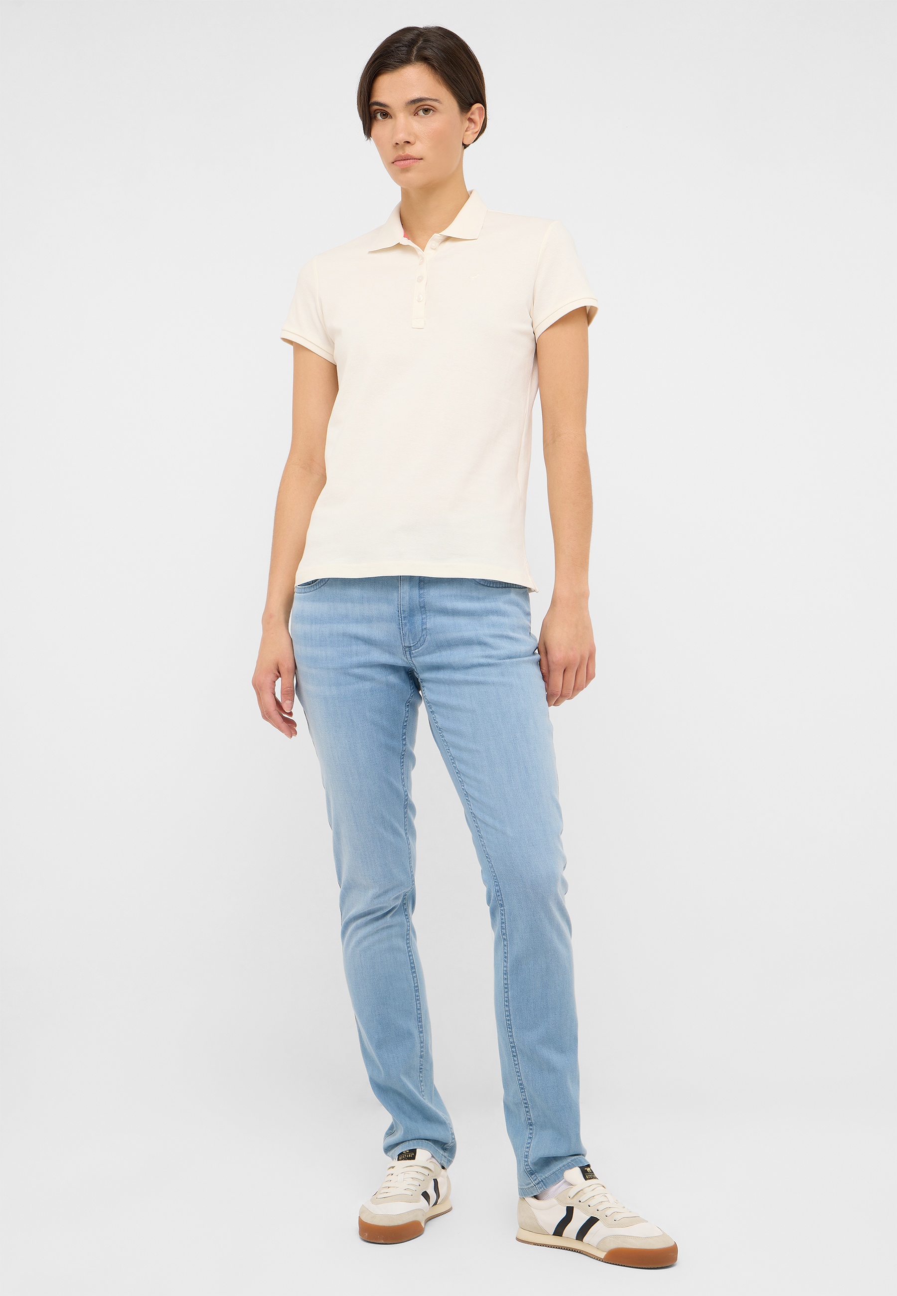 Polohemd, Beige, Kurzärmelig, Kragenhemd, Oberteil