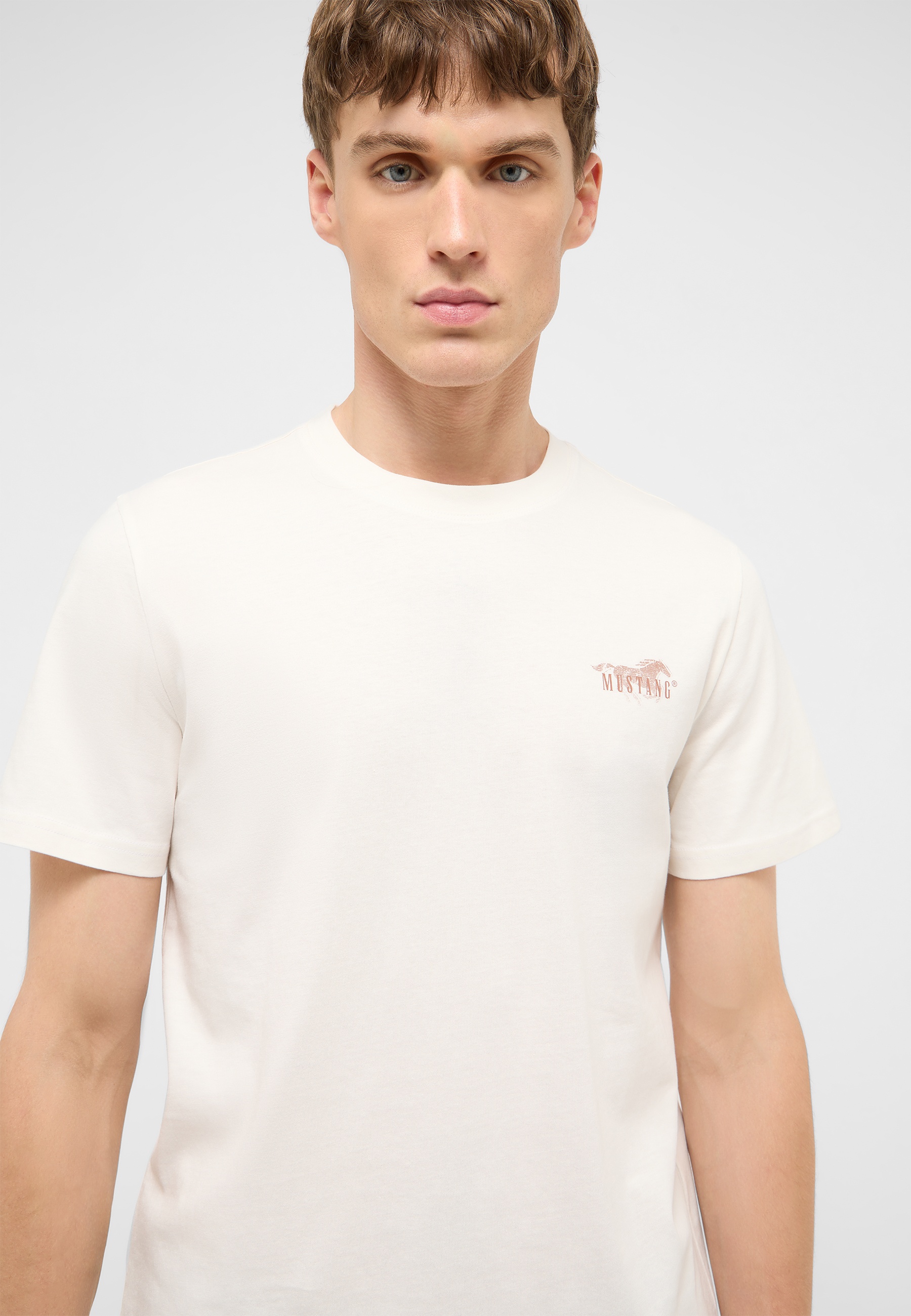 T-Shirt, Rundhals, Kurzarm, Uni, Kleines Logo