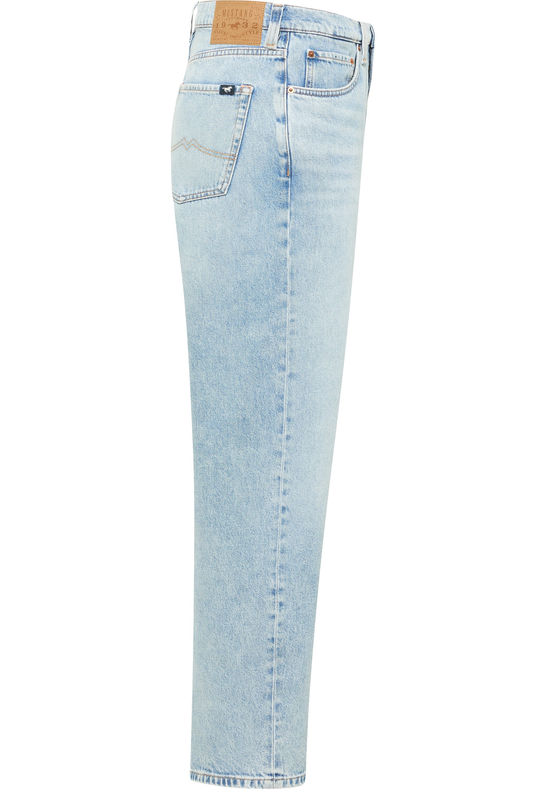 jeans, heller Waschwert, 5-Pocket, Denim, straight leg