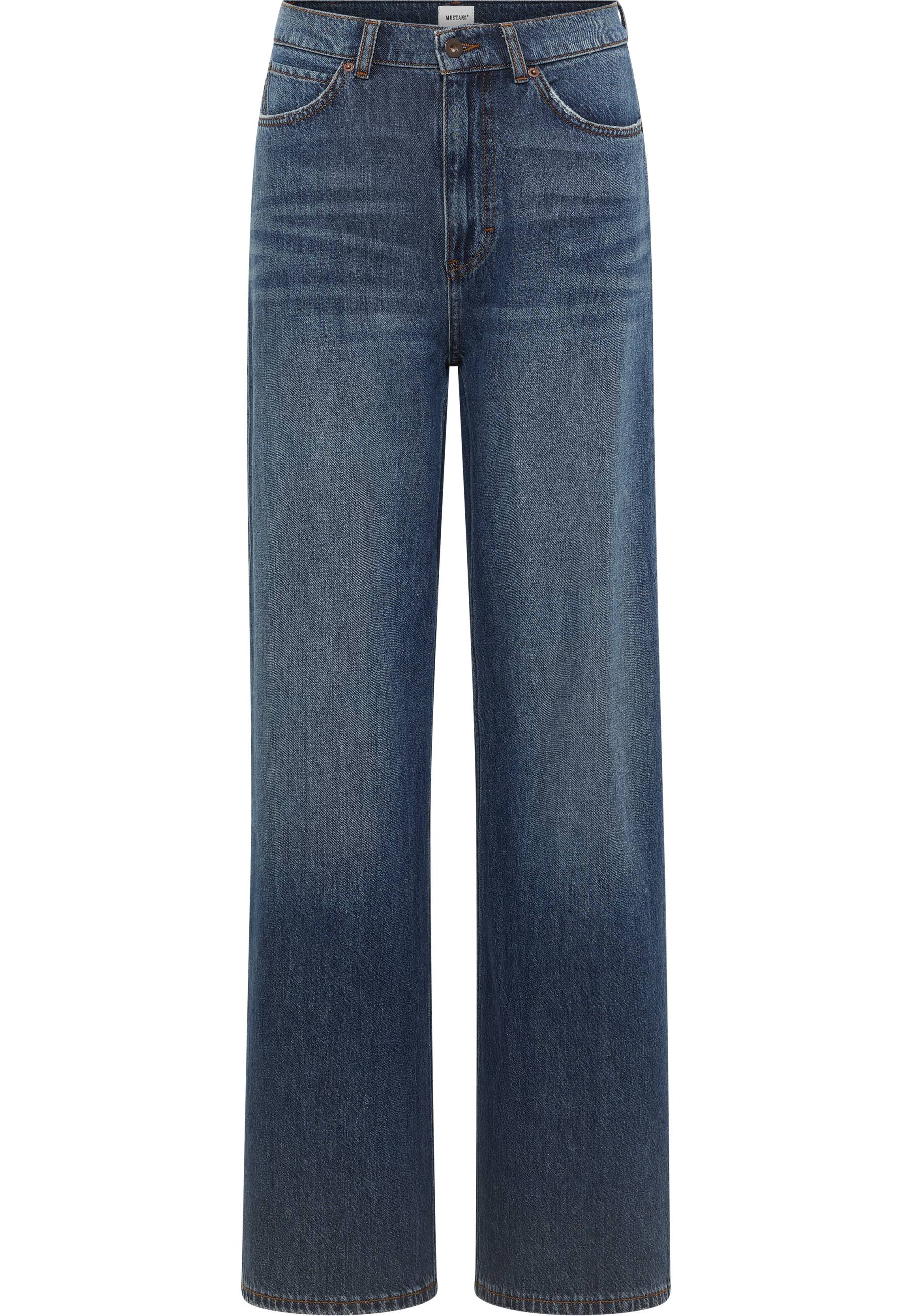 Mustang Damen Jeans Style Luise Wide, dunkelblau