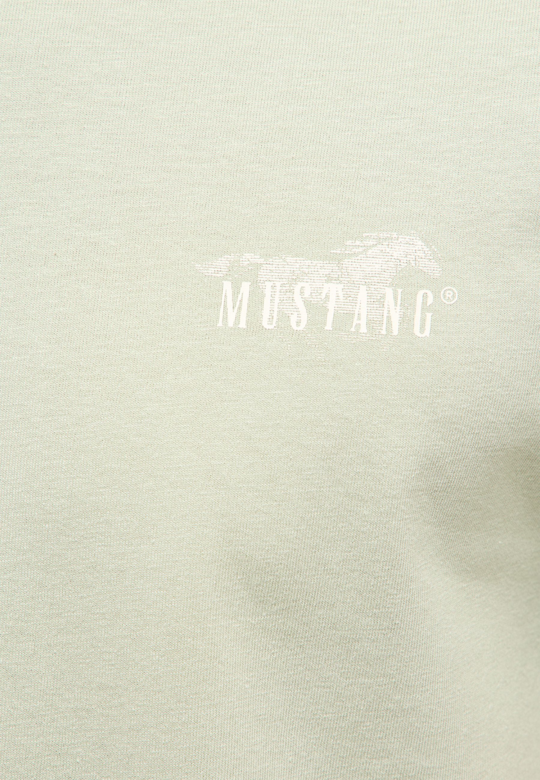 mustang, logo, Stoff, beige, Print