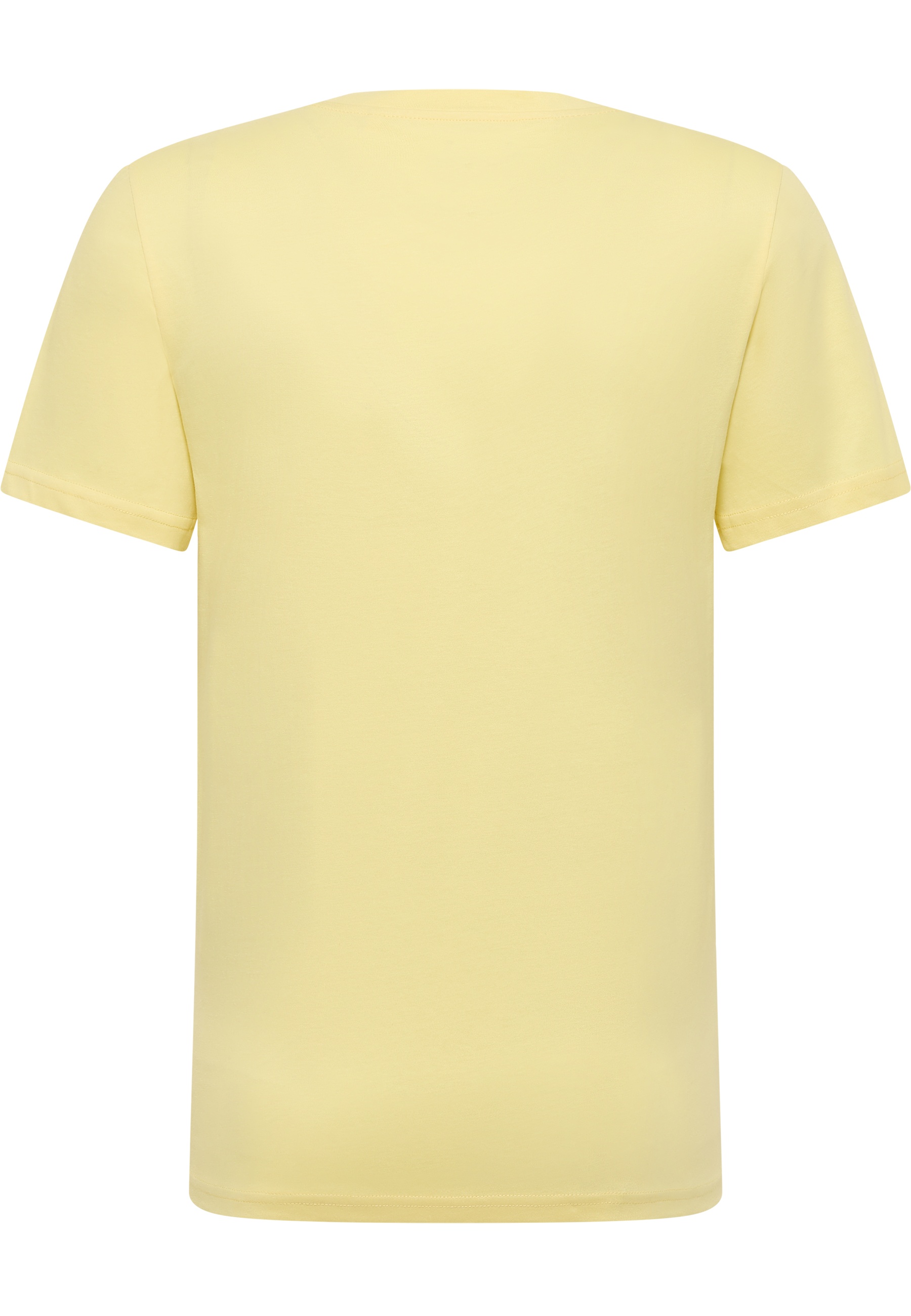 t-shirt, kurzärmlig, gelb, einfarbig, baumwolle