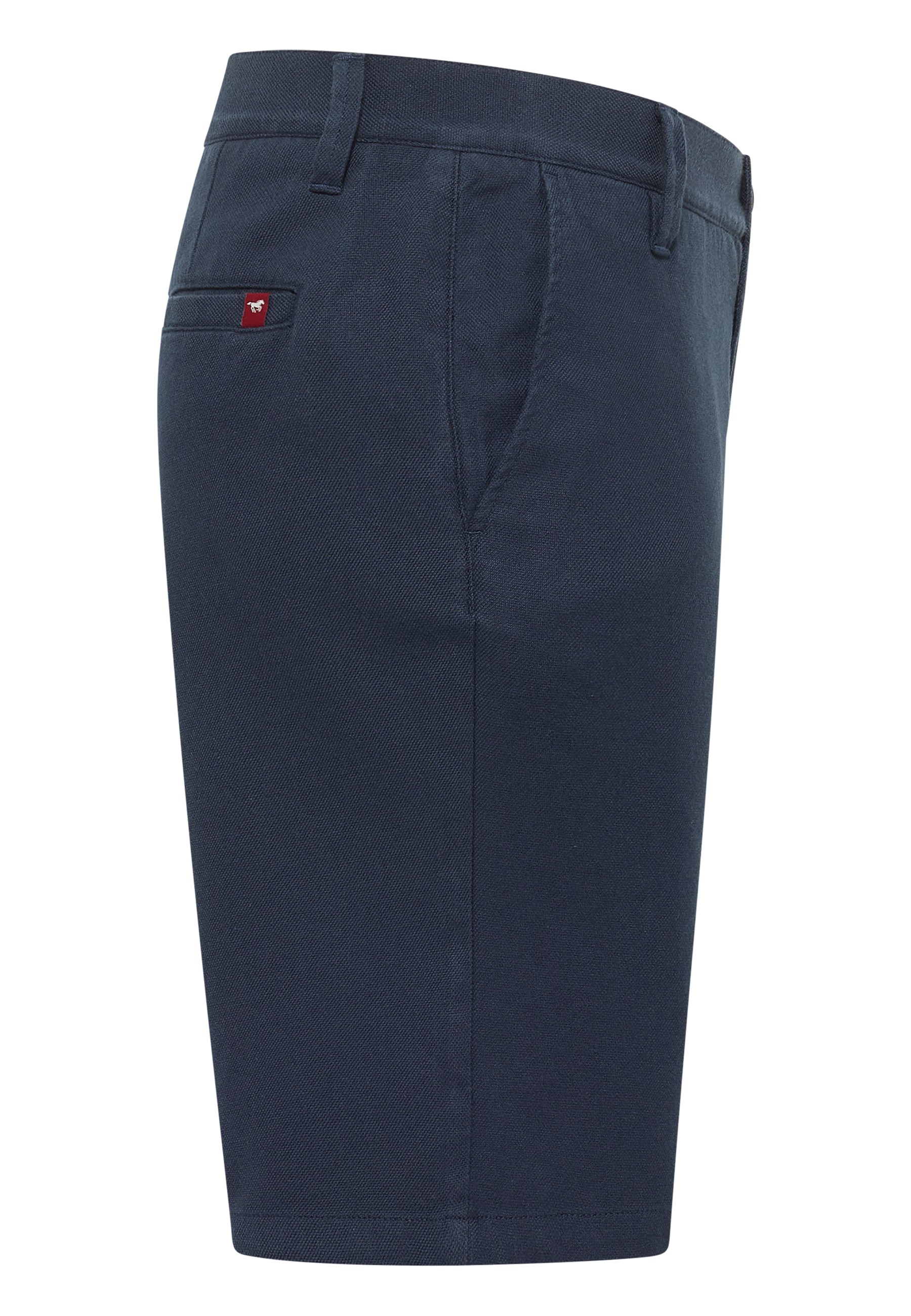 Chinohose, Navy, Knie-/Gesäßtasche, Gürtelschlaufen, Reißverschlussloses Design