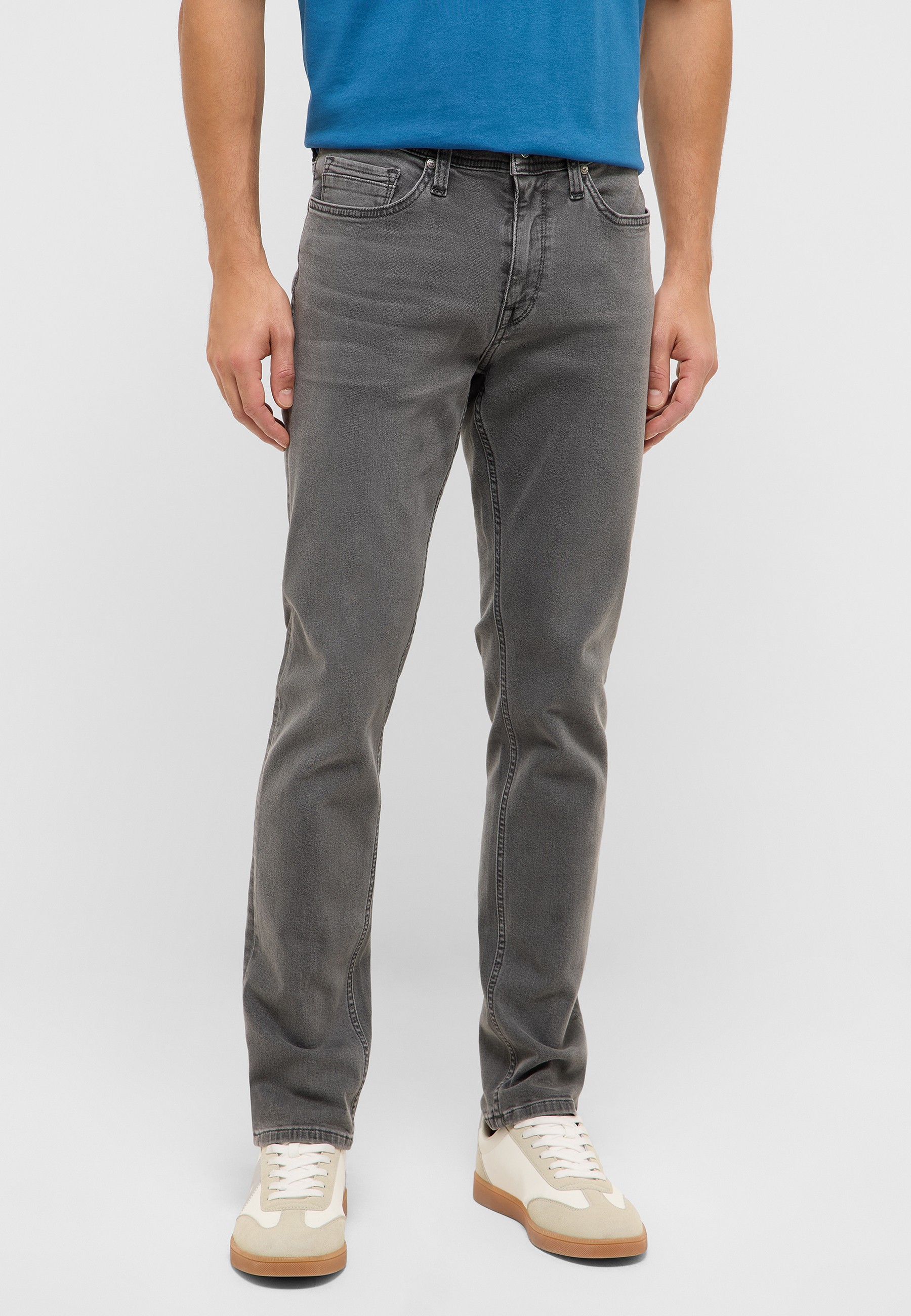 Hose, Jeans, Grau, Slim Fit, Innennaht?