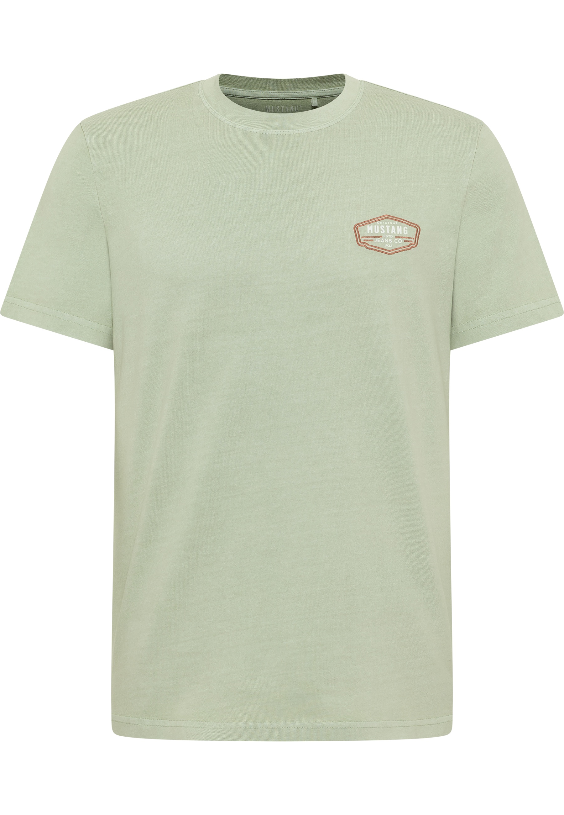 T-Shirt, Casual Top, Short Sleeves, Mint Green, Logo Patch