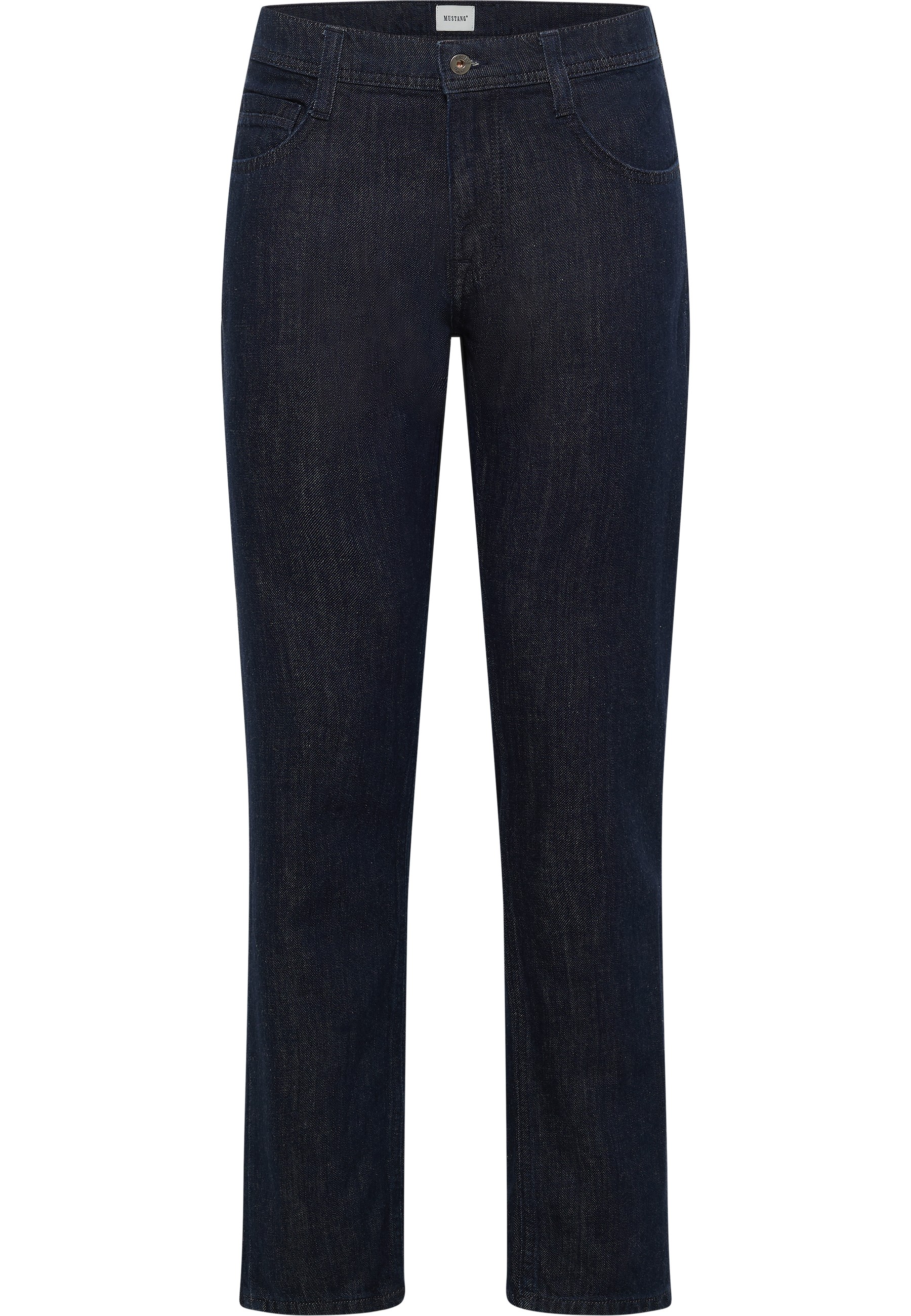 Mustang Herren Jeans Style Denver Straight Linen, blau sehr dunkel