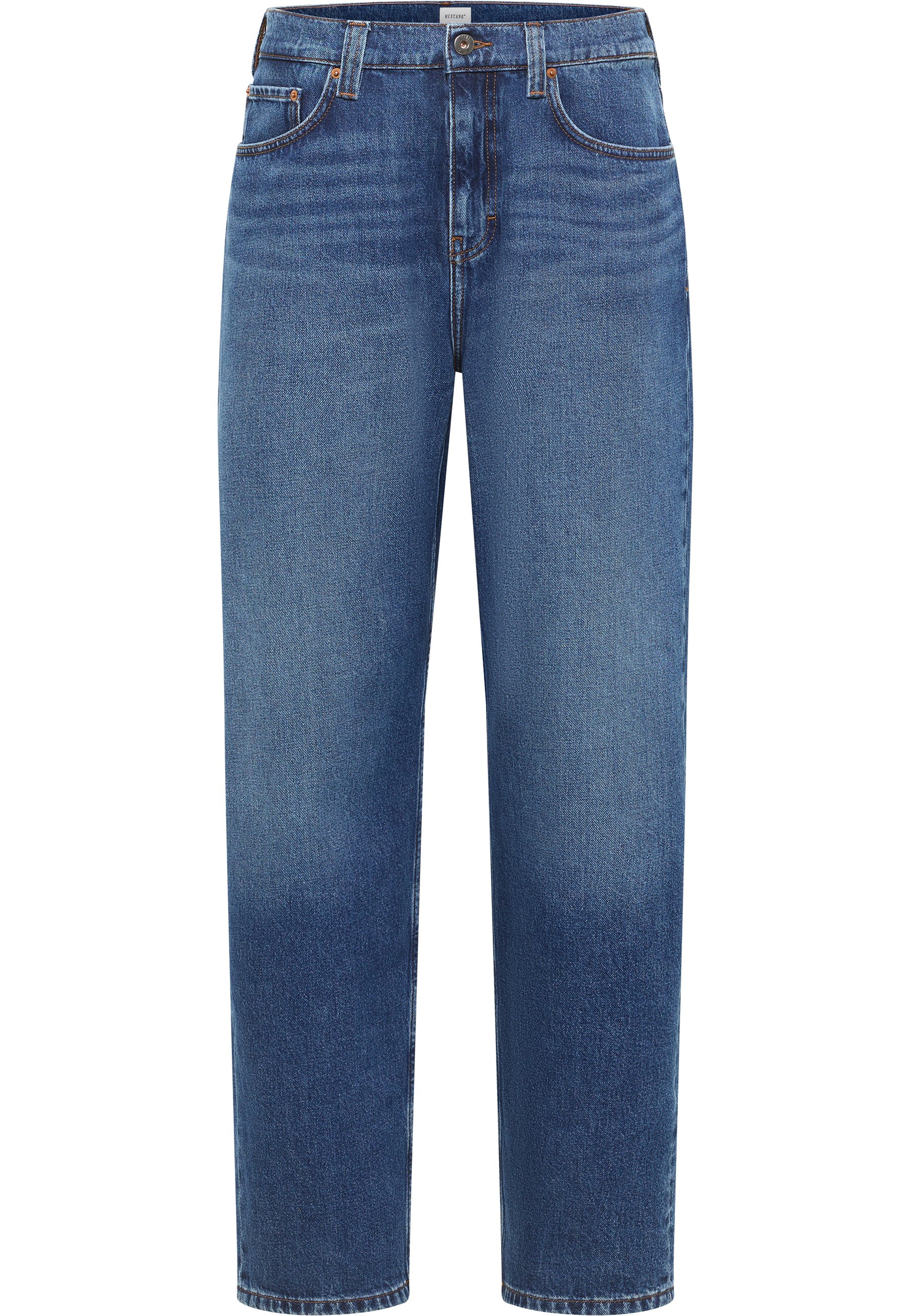 Mustang Herren Jeans Style Jeff Relaxed Straight, blau mittel