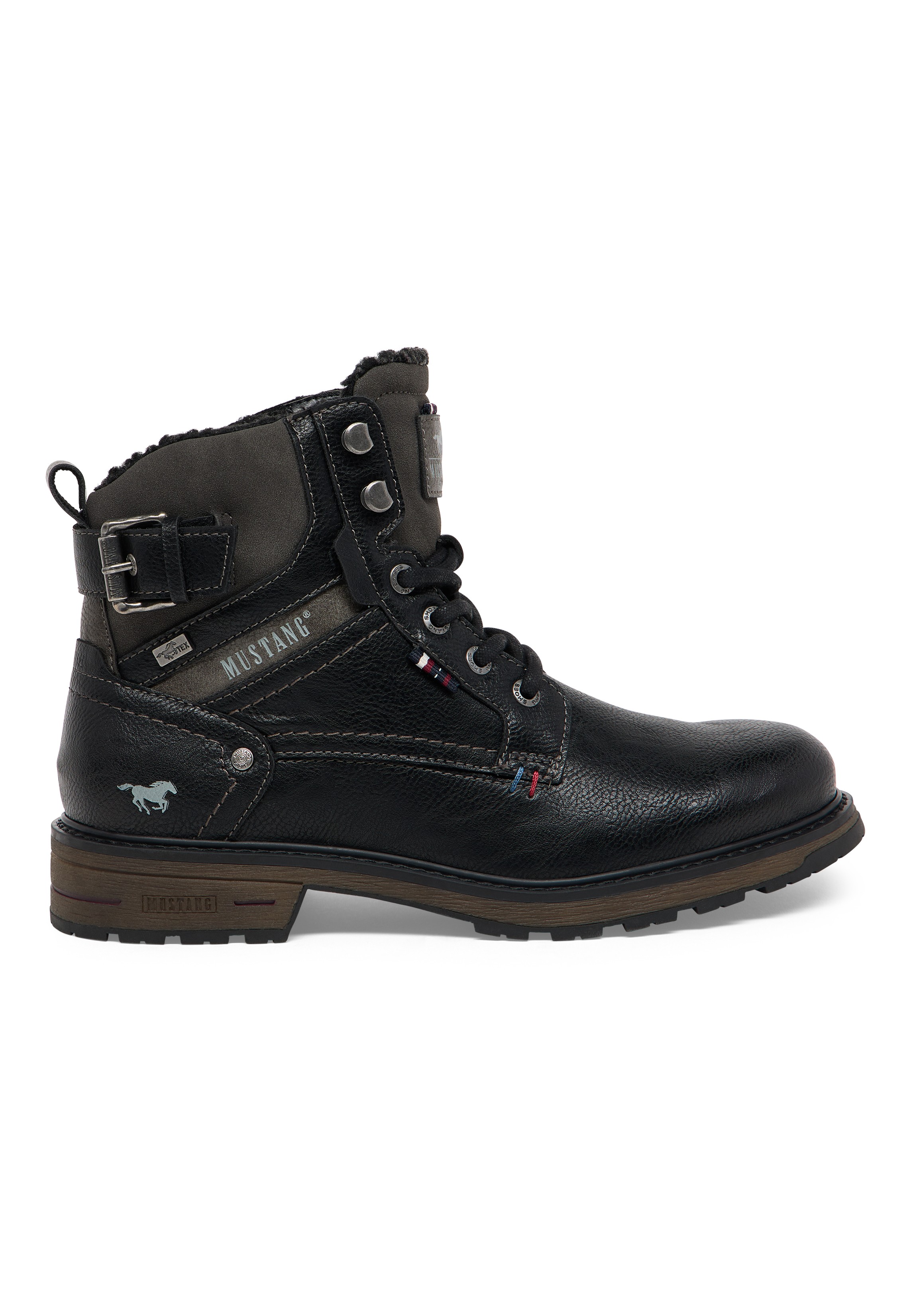 Stiefel, Boots, Leder, Stiefeleiste, Muster/Marke Mustang