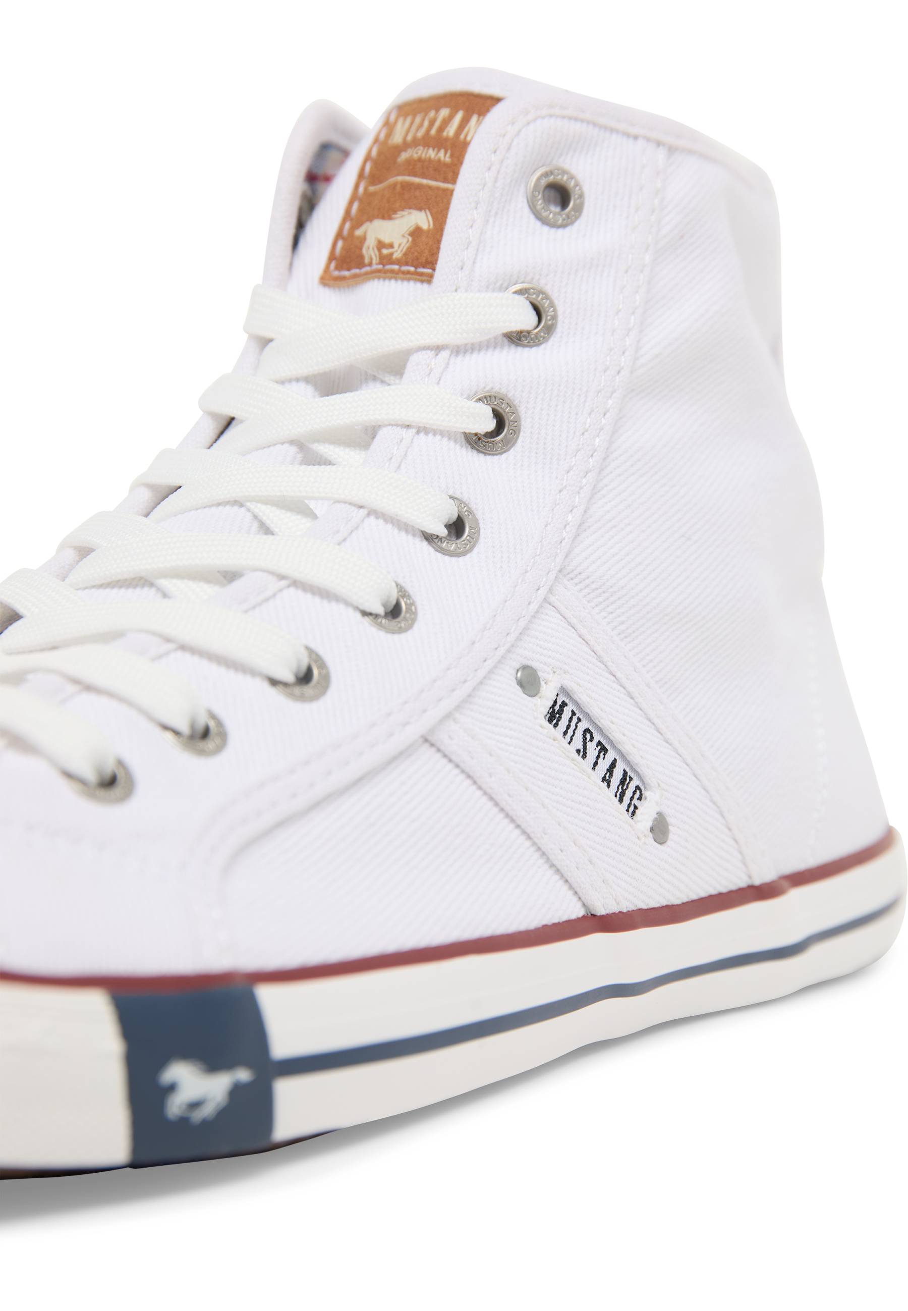 sportschuhe, stiefel, hi-top, canvas, weiß