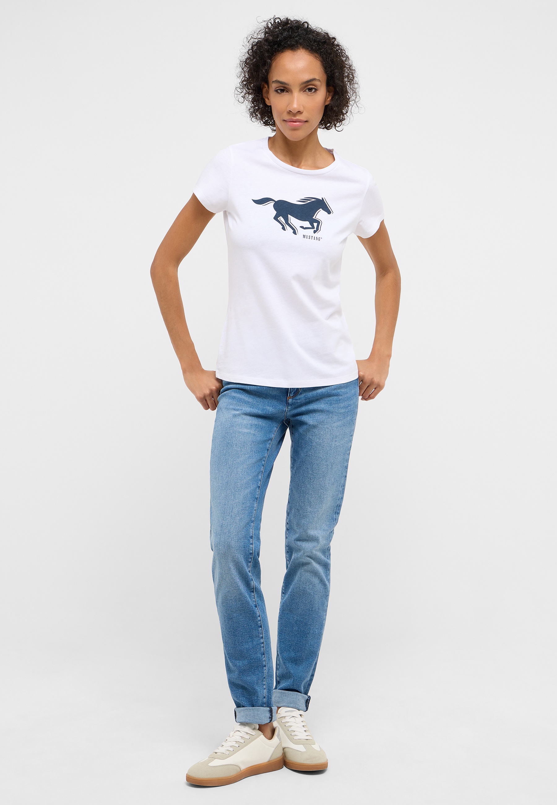 T-Shirt, Weiß, Kurzarm, Hemd, Logo