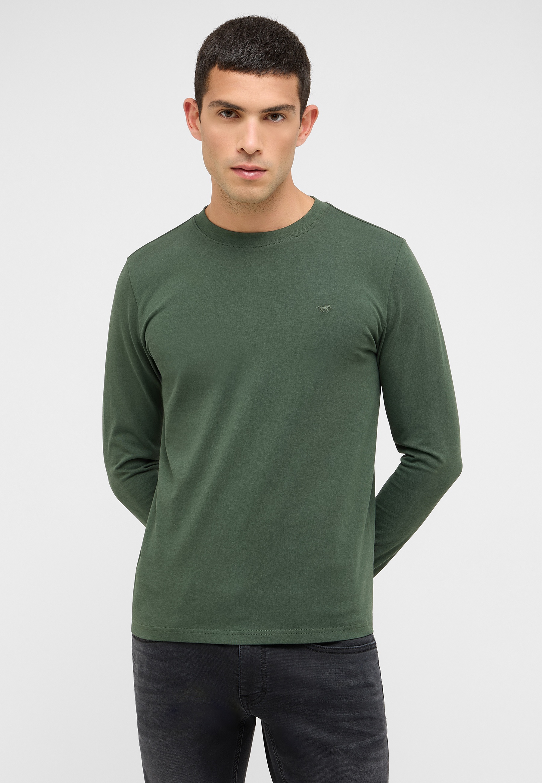 Langarm, Ärmel, T-shirt, Mann, Person