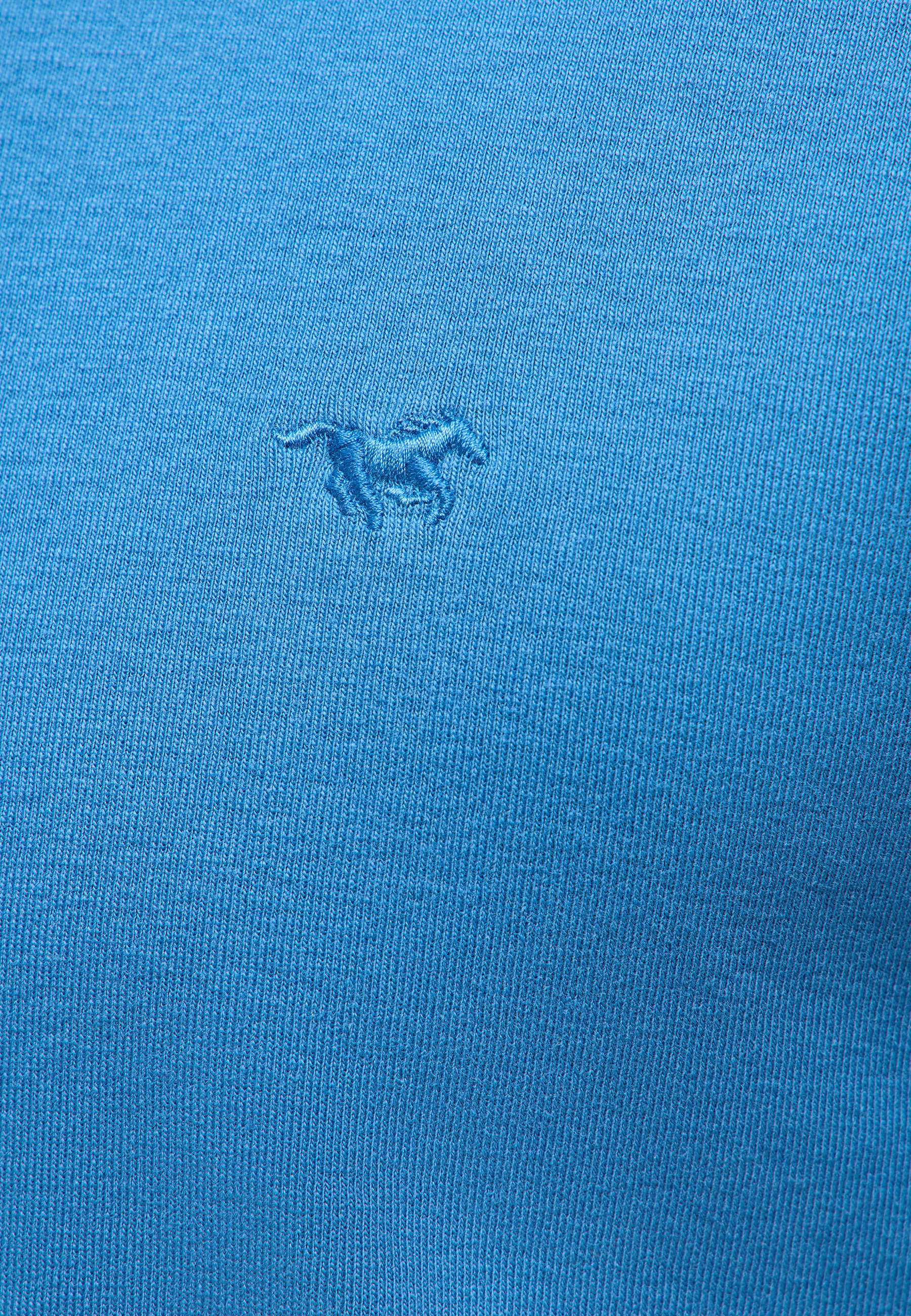 shirt, knit, blau, Logo klein, Stickerei