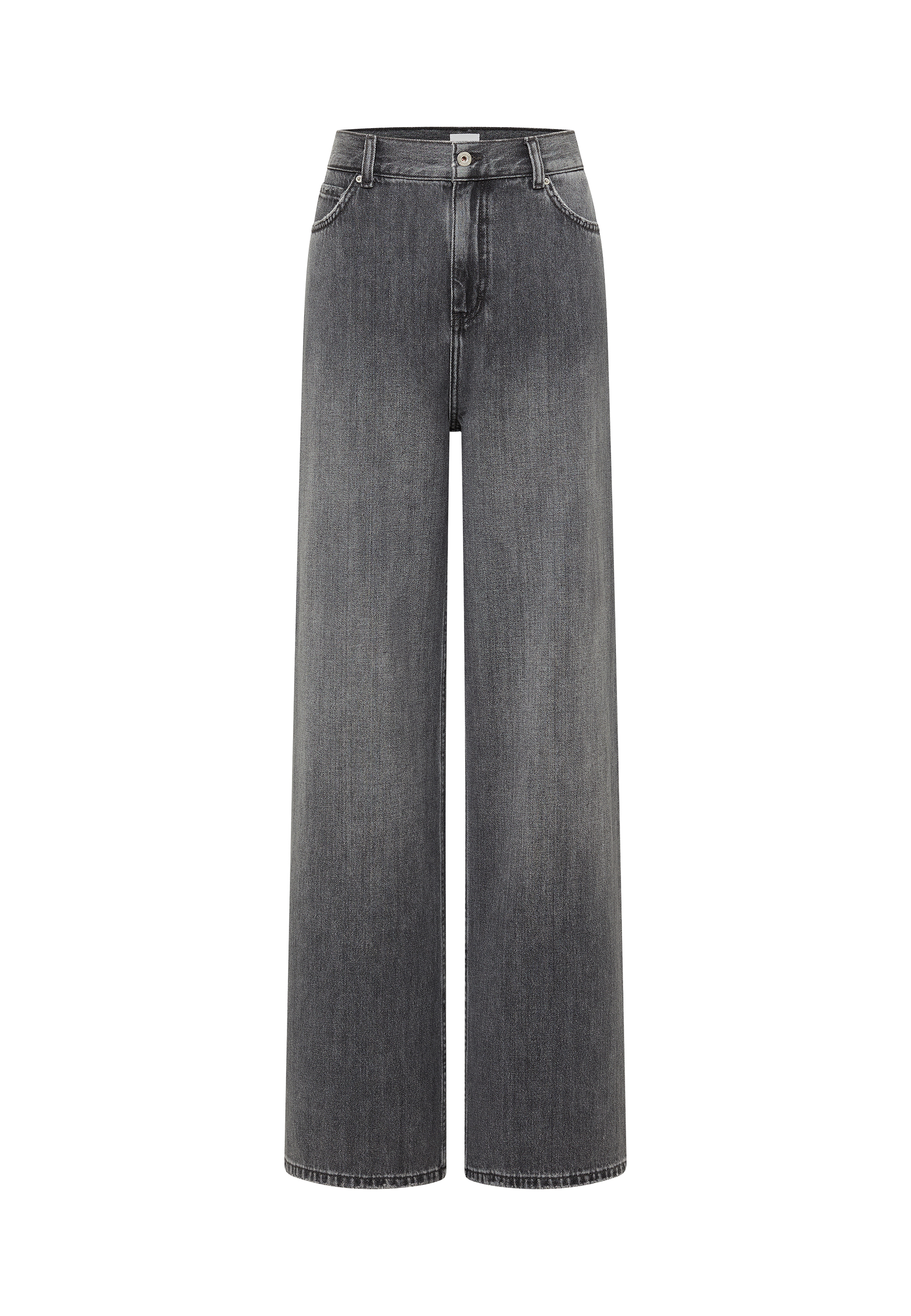 Mustang Damen Jeans Style Luise Wide, schwarz hell