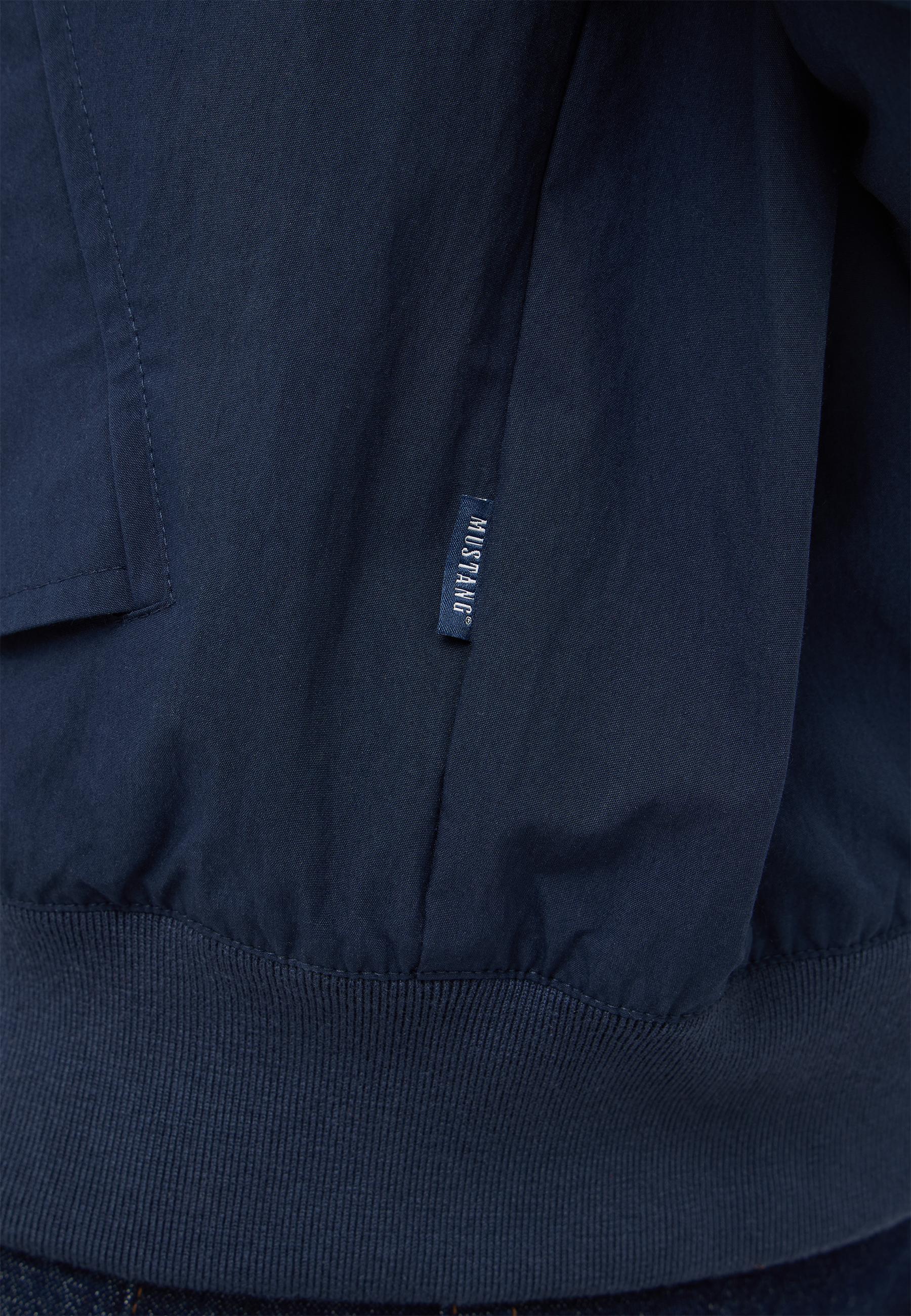 Navyjacke, Kordelzug, Rippbündchen, Label, Baumwollmischung
