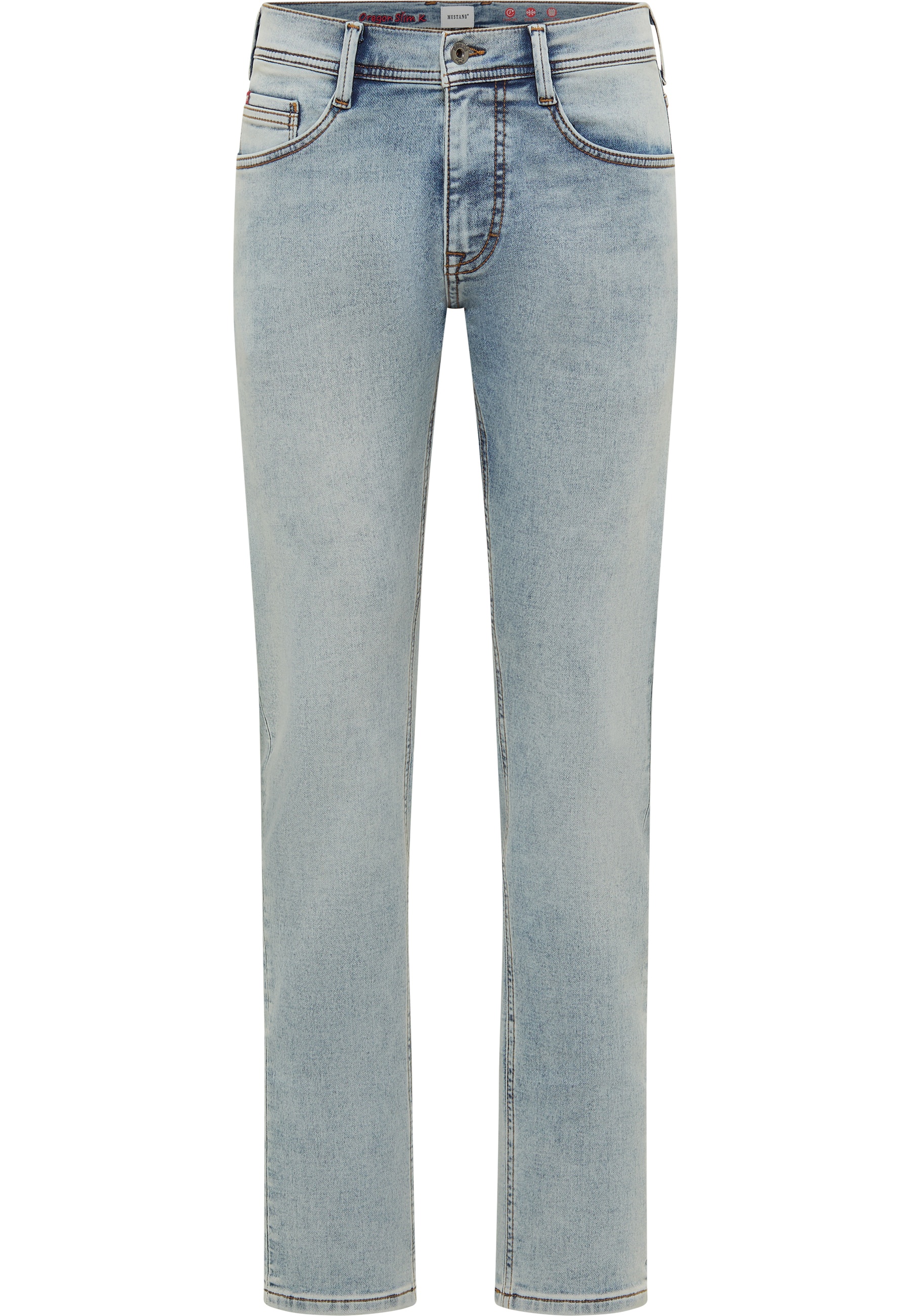 Jeans, helles Wasch, Denim, straight leg, fünf Taschen