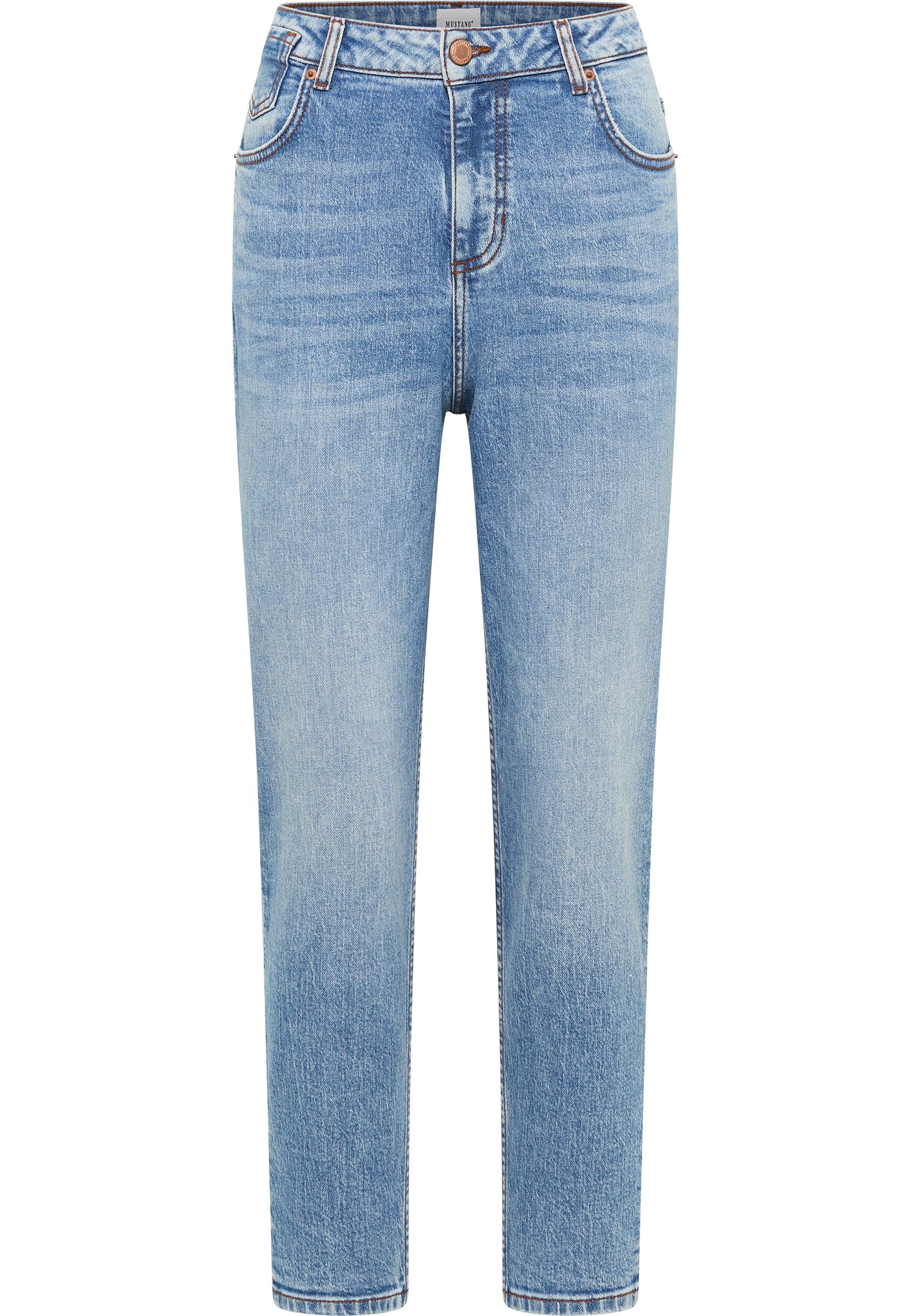 Mustang Damen Jeans Style Charlotte Tapered, blau mittel
